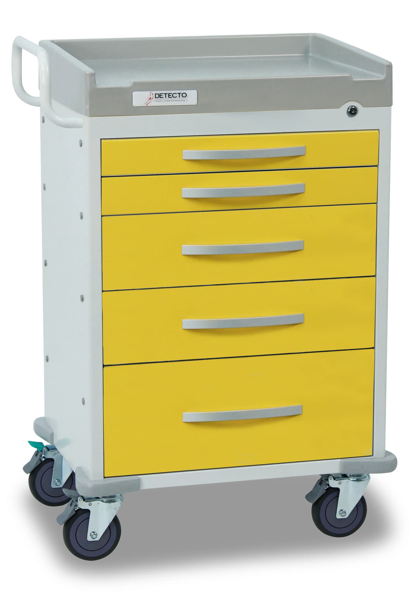 Detecto Rescue Med Isolation Cart, 5 Drawer, Keyed Central Lock - Rescue Med Isolation Cart - Image 1