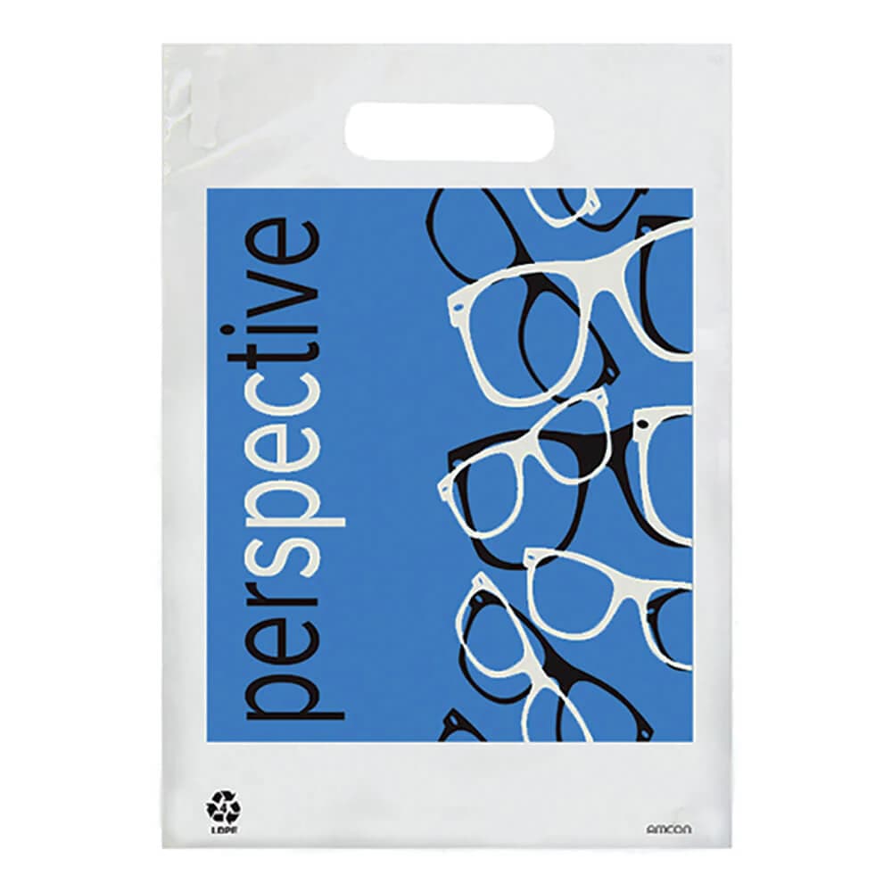 Amcon Laboratories Eye Care Supply Bag, Clear Plastic, Disposable, 9x13", 100/Package - Bag Plastic Perspective - Image 1