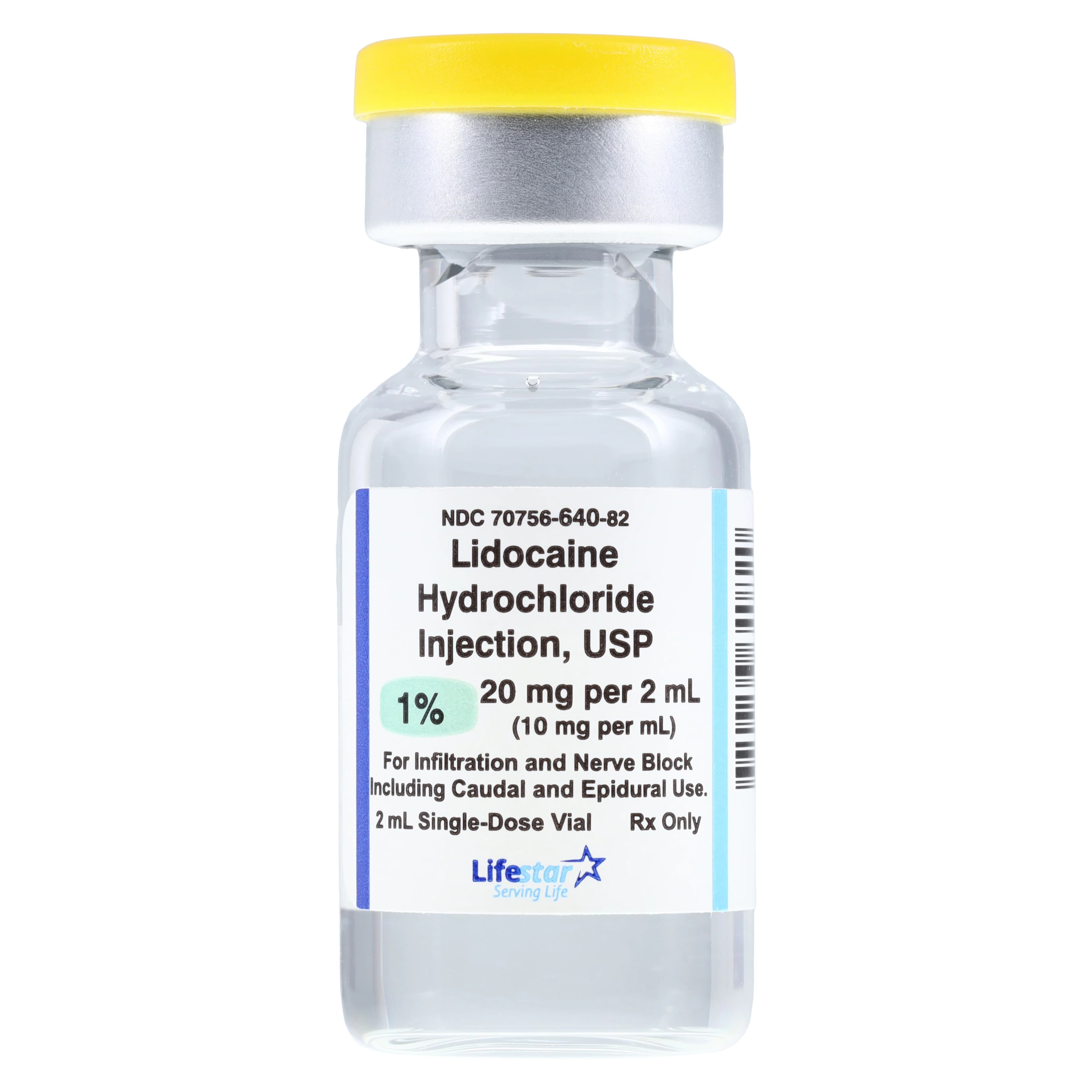 Lidocaine HCl Injection 1% SDV 2mL, 25/Package thumbnail 2