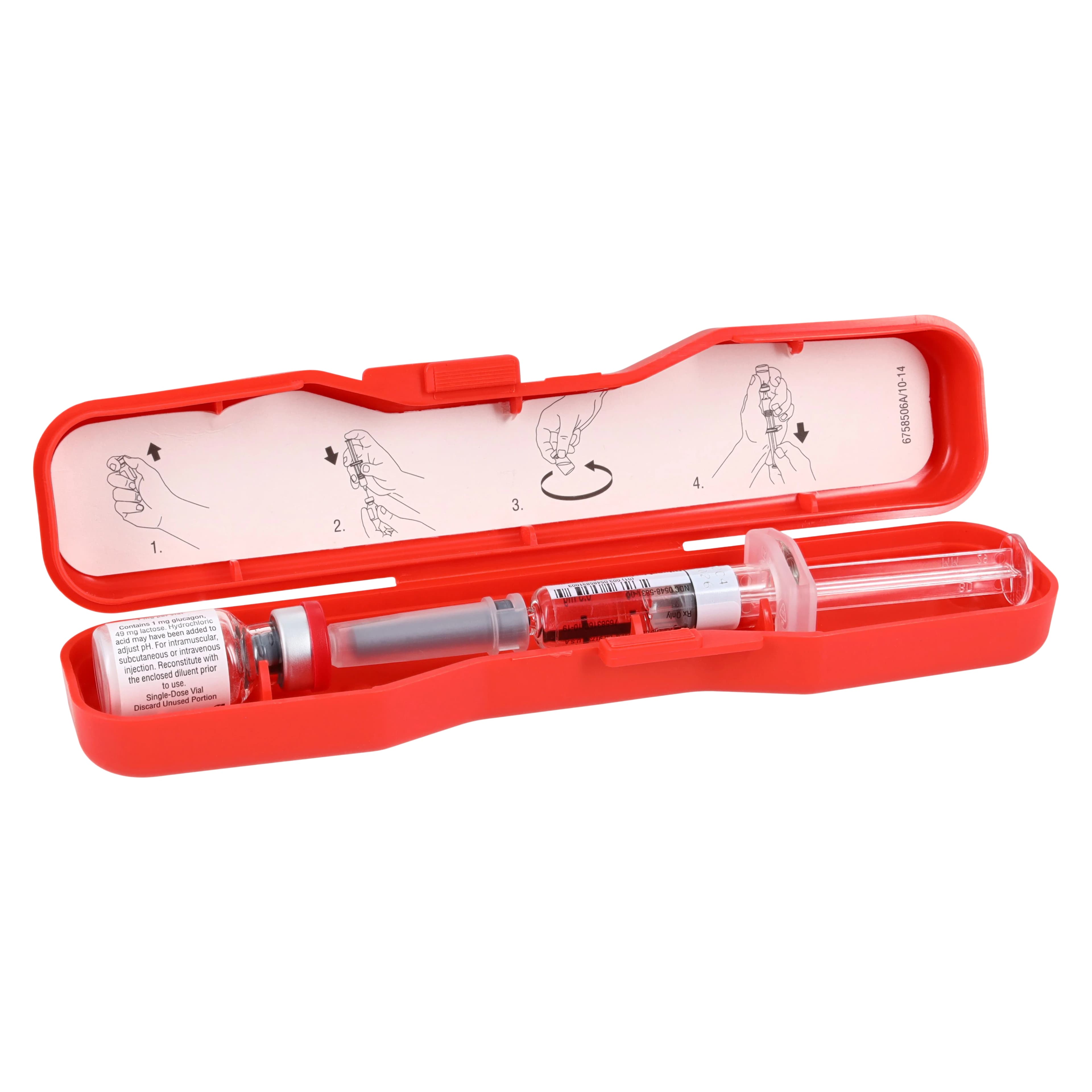 Glucagon Injection 1mg Emergency Kit, 2mL, Amphastar Pharmaceutical thumbnail 3