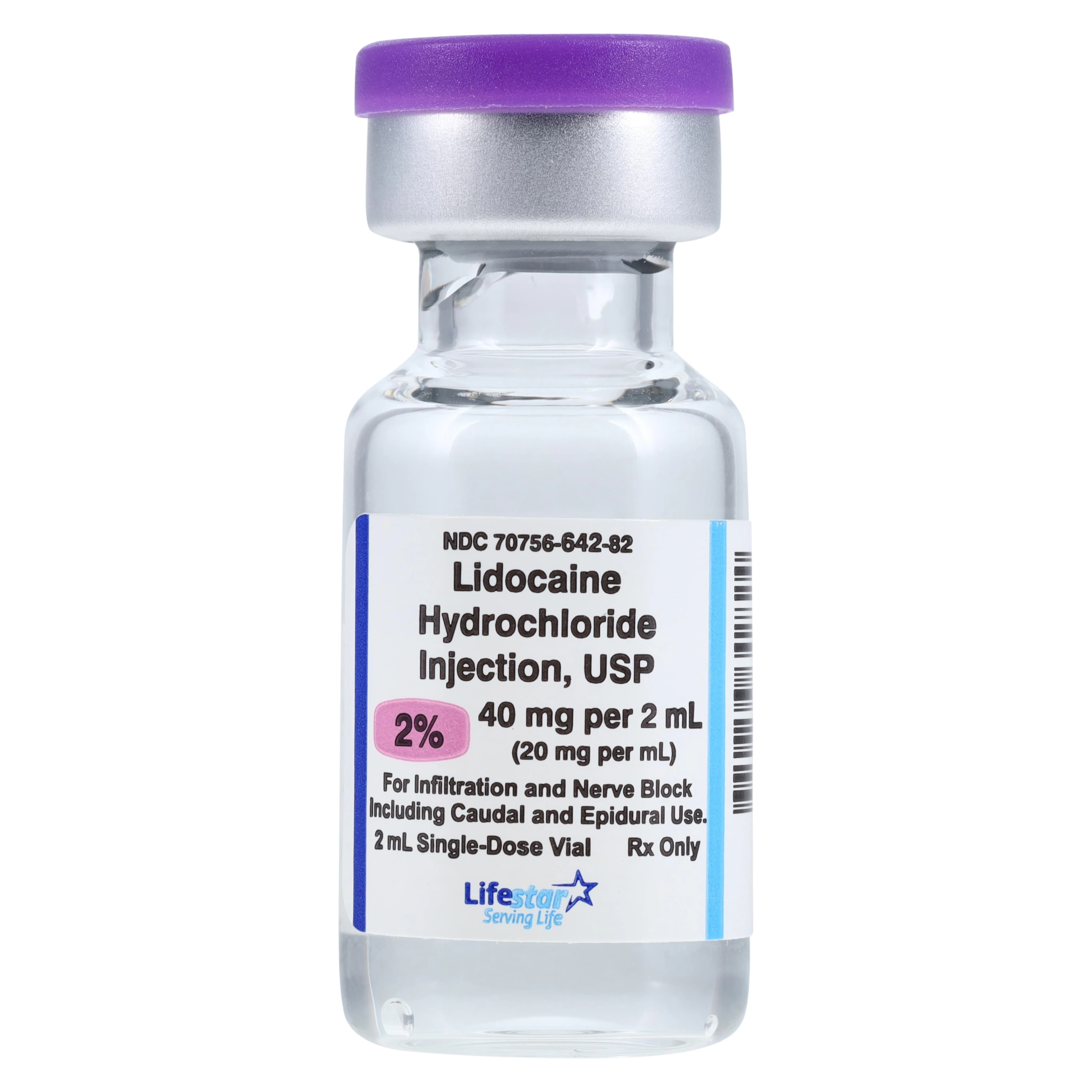 Lidocaine HCl Injection 2% SDV 2mL (25/Package) thumbnail 2