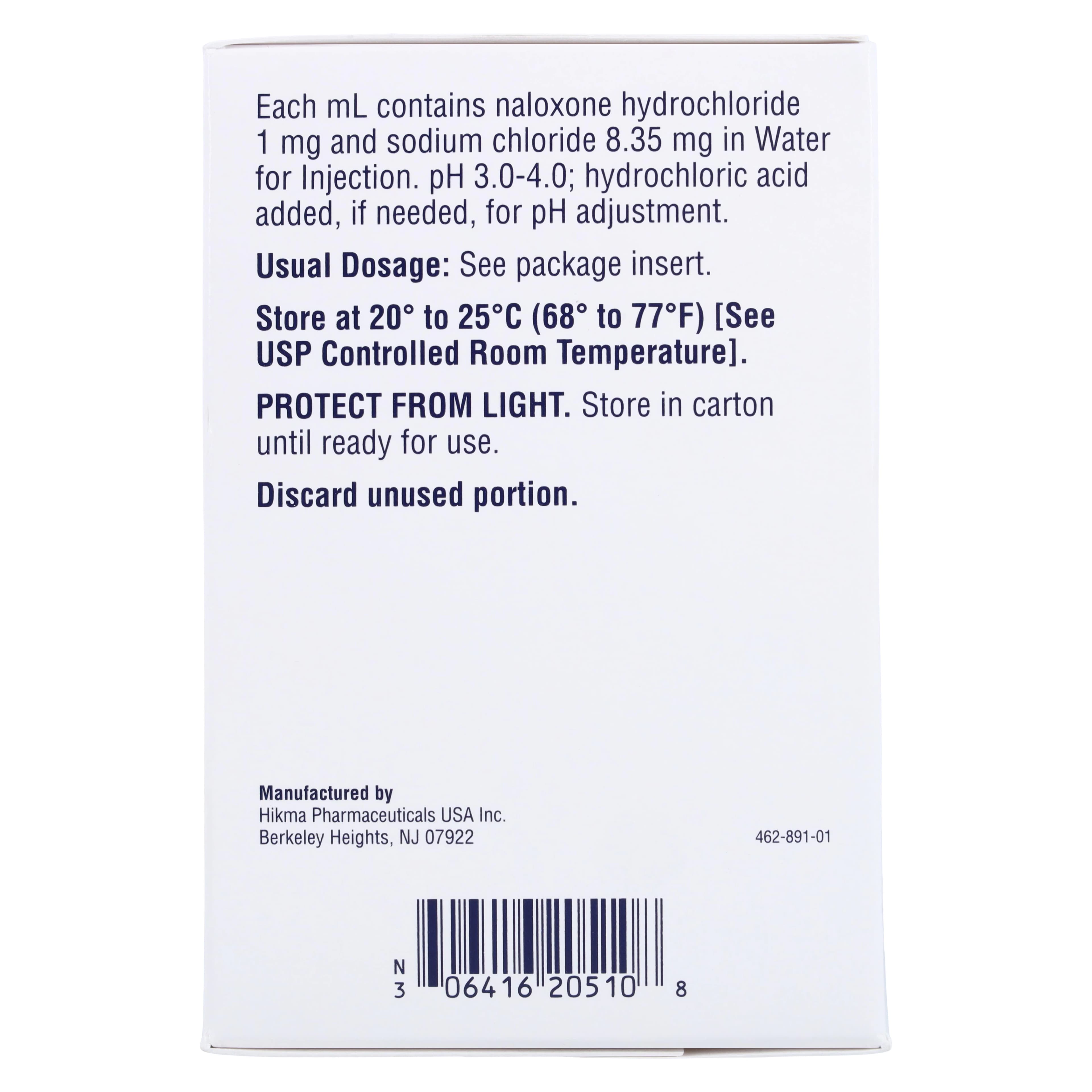 Naloxone HCl Injection 1mg/mL Prefilled Syringe, No Needle, 2mL, 10/Package thumbnail 2