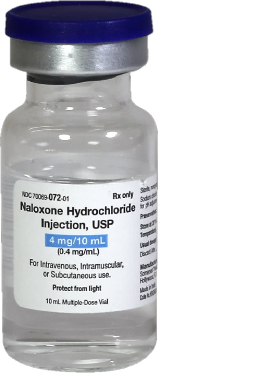Naloxone HCl Injection, 0.4mg/mL, MDV, 10mL, 10/Package - Naloxone HCl Inj MDV 10mL - Image 1