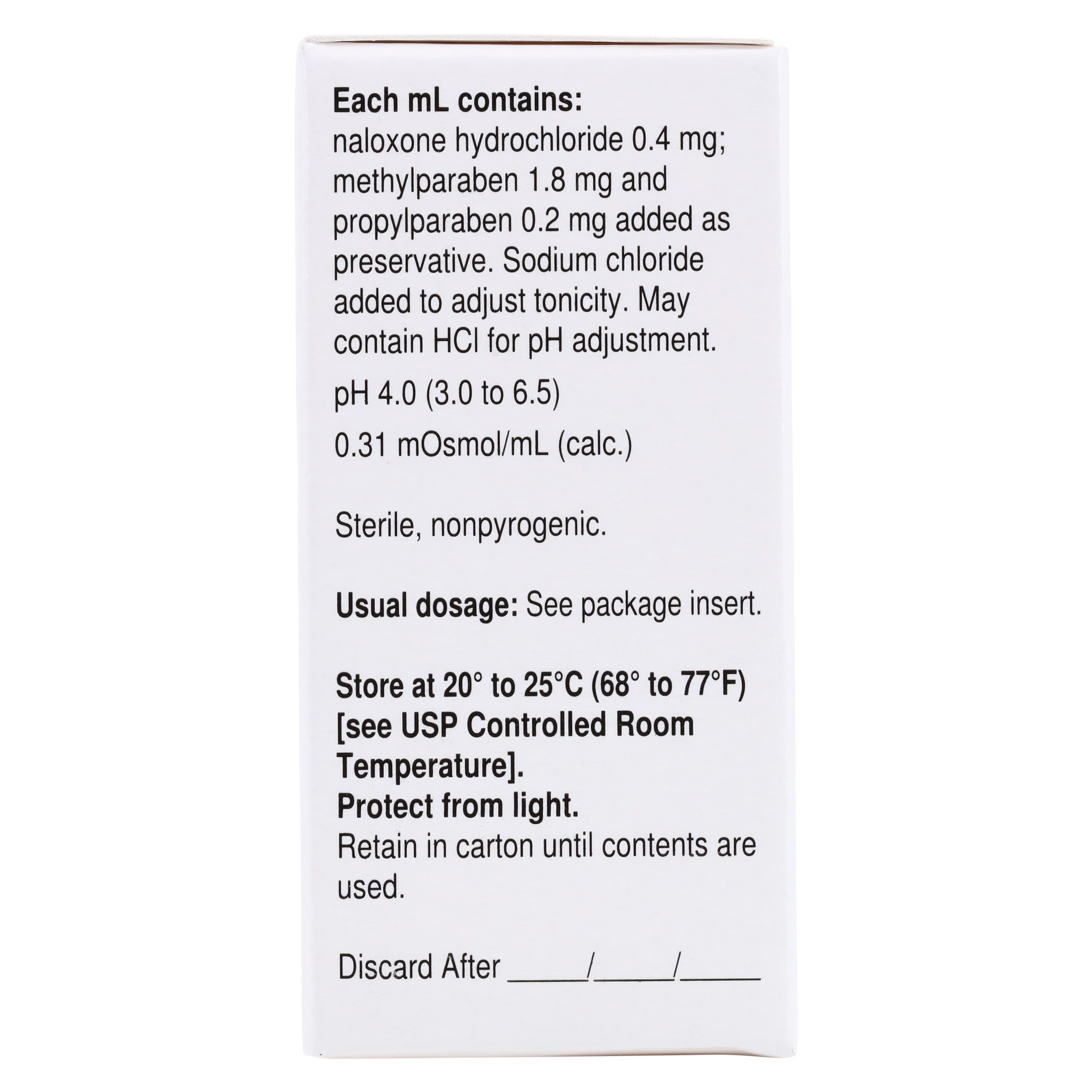 Naloxone HCl Injection, 0.4mg/mL, MDV, 10mL, 10/Package thumbnail 6