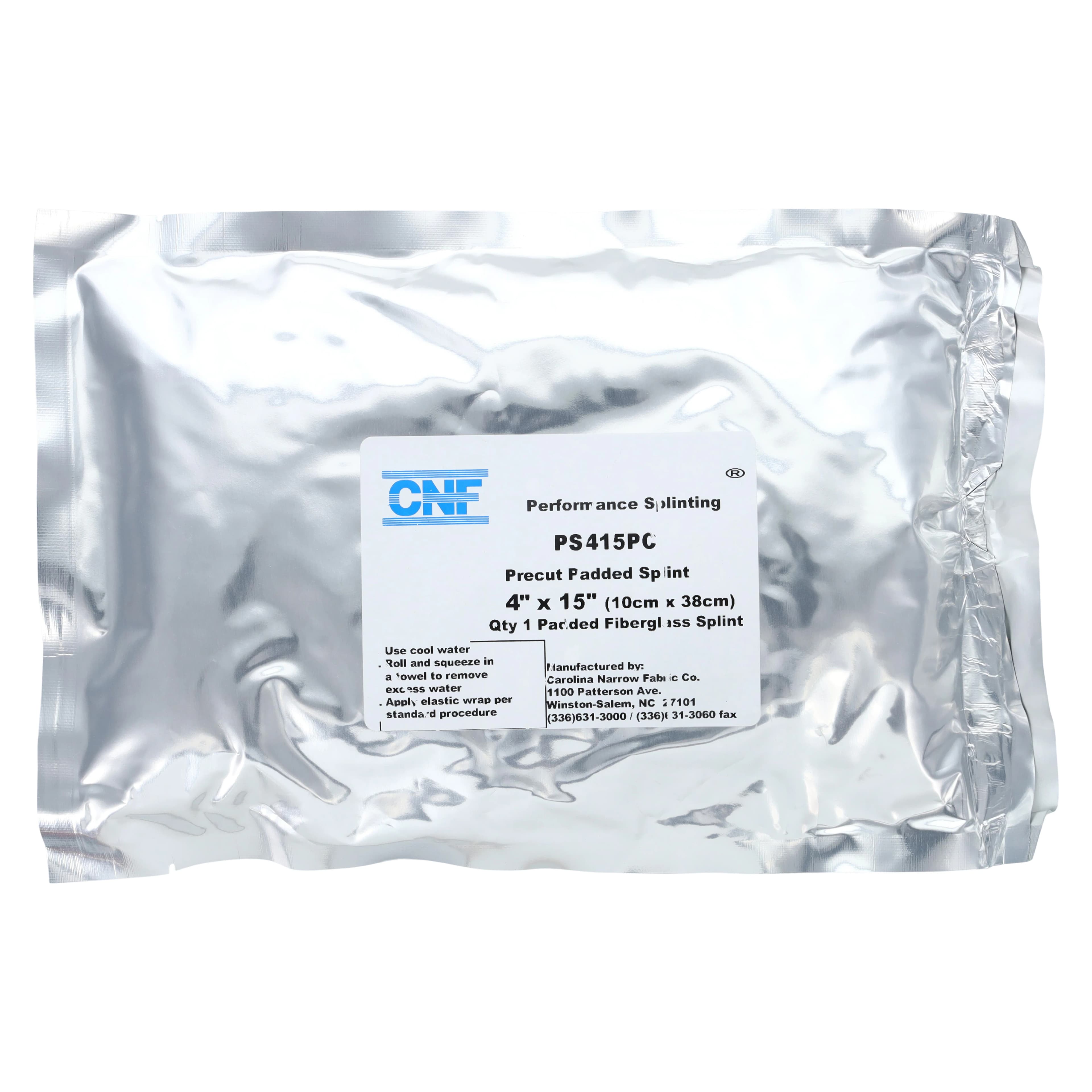 Carolina Narrow Fabric Performance Splinting Pre-Cut Fiberglass Splint, 4" x 15", White - Pre-Cut Fiberglass Splint - Image 1