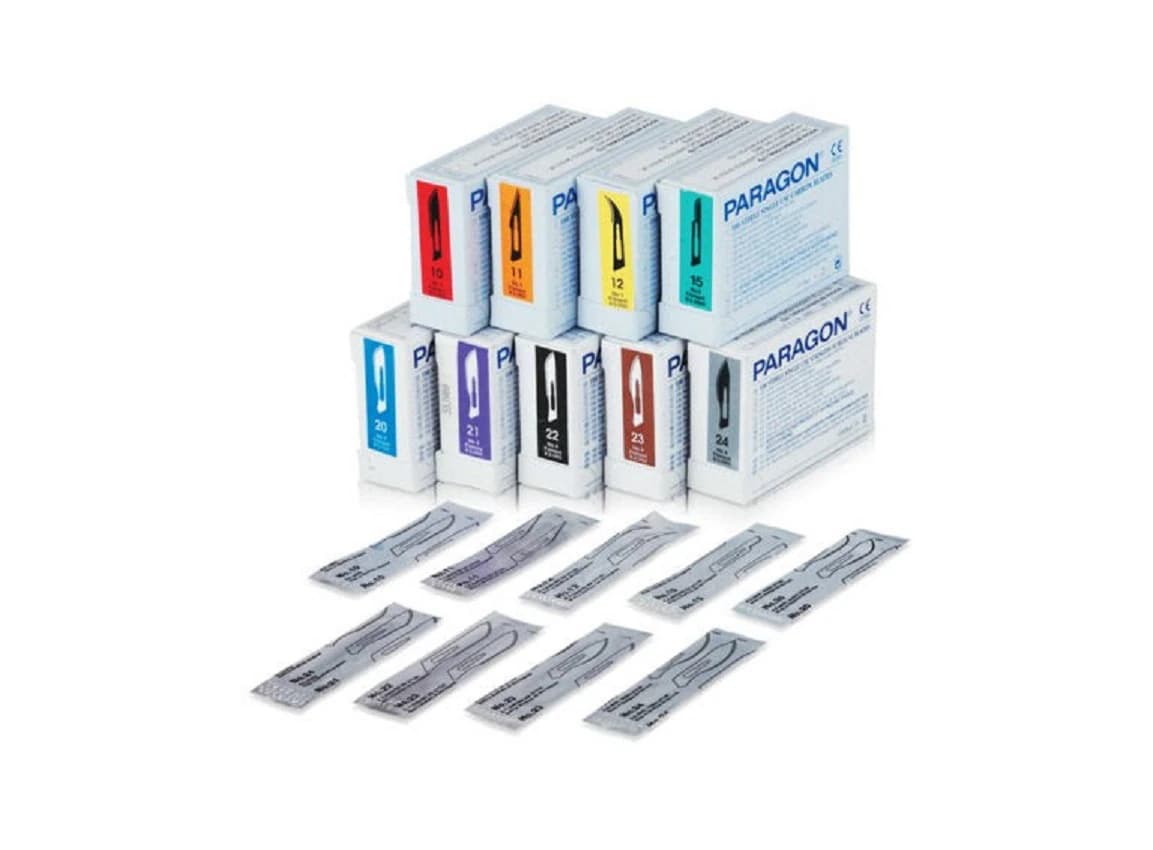 Paragon Disposable Sterile Blades, Stainless Steel, #10, 100/Bx - Paragon Disposable Sterile Blades - Stainless Steel - #10 - Image 1