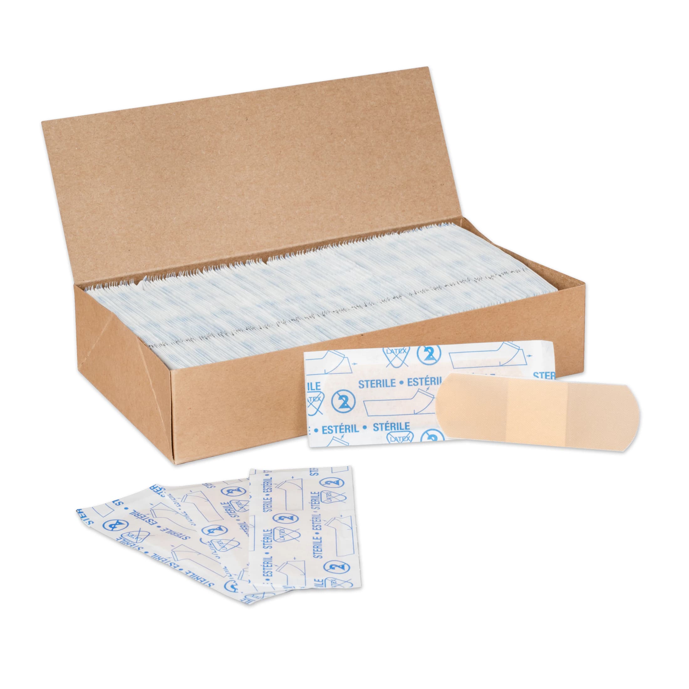 American White Cross Adhesive Bandage, Plastic, Sheer, Sterile, 1x3", 1500/Case - Bandage Adhsv Sheer Bulk - Image 1