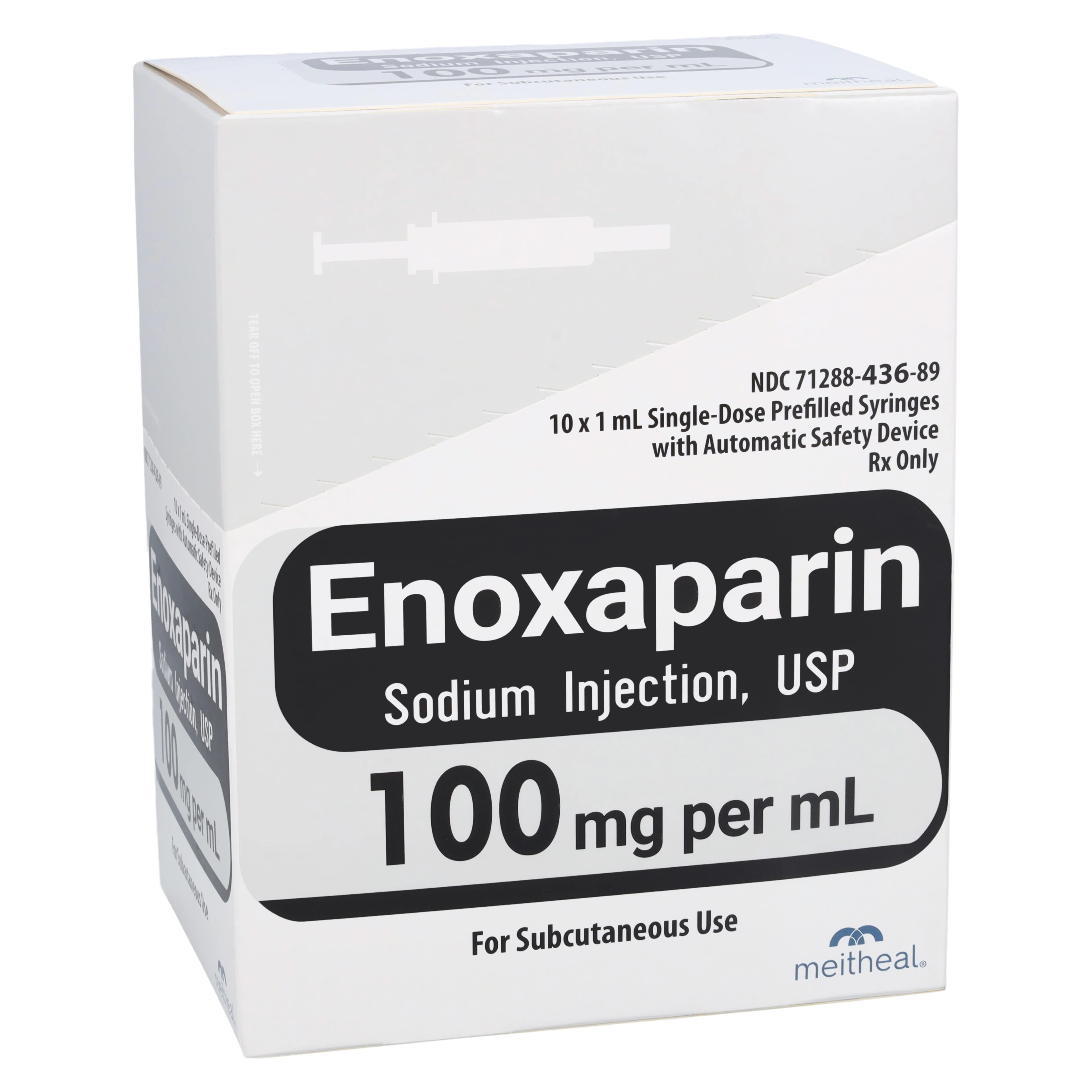 Enoxaparin Sodium Injection, 100 mg/mL, 1 mL Prefilled Syringe, 10/Package - Enoxaparin Sodium Inj Syr 1mL - Image 1