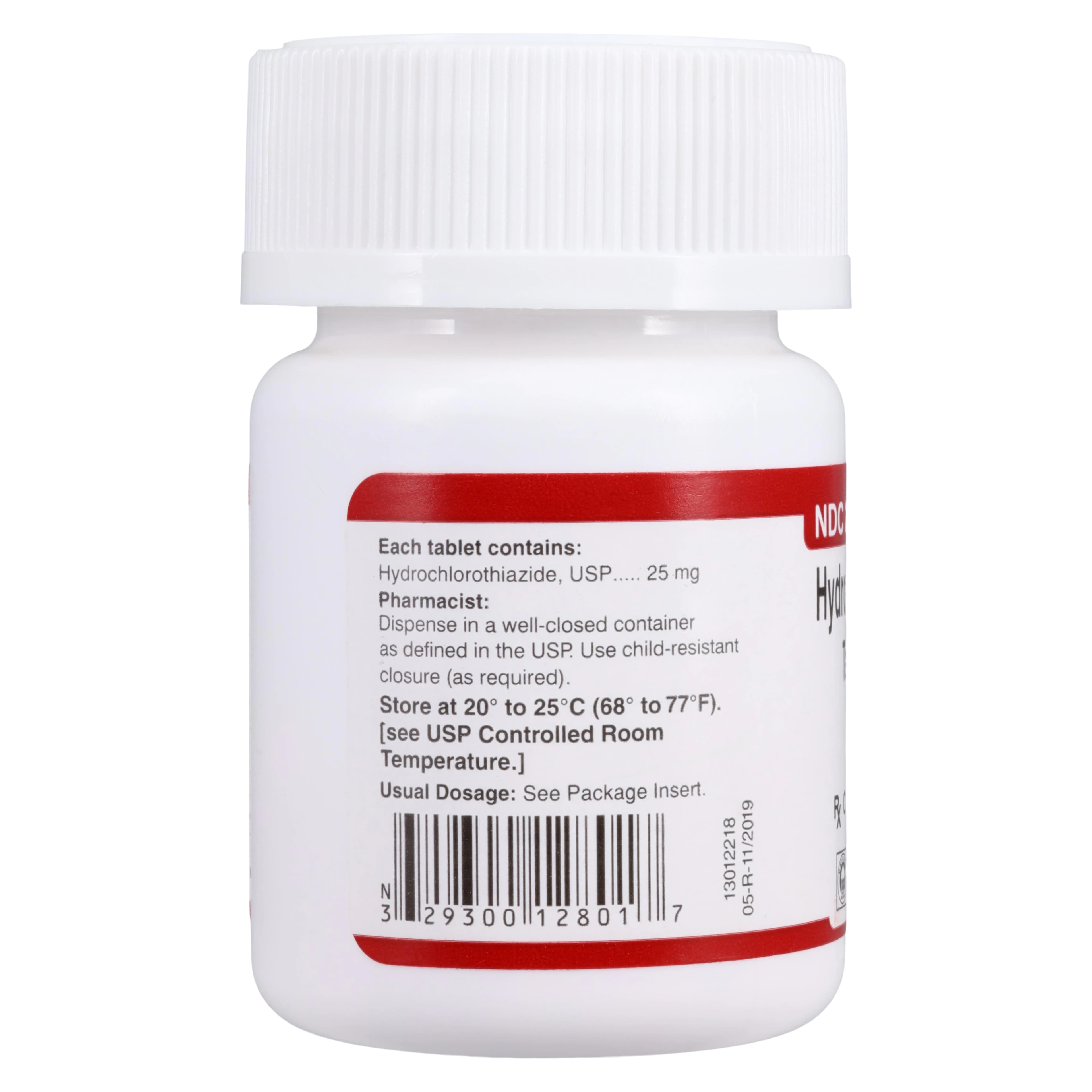 Hydrochlorothiazide Tablets, 25mg, 100/Bottle, Unichem Pharmaceuticals thumbnail 2