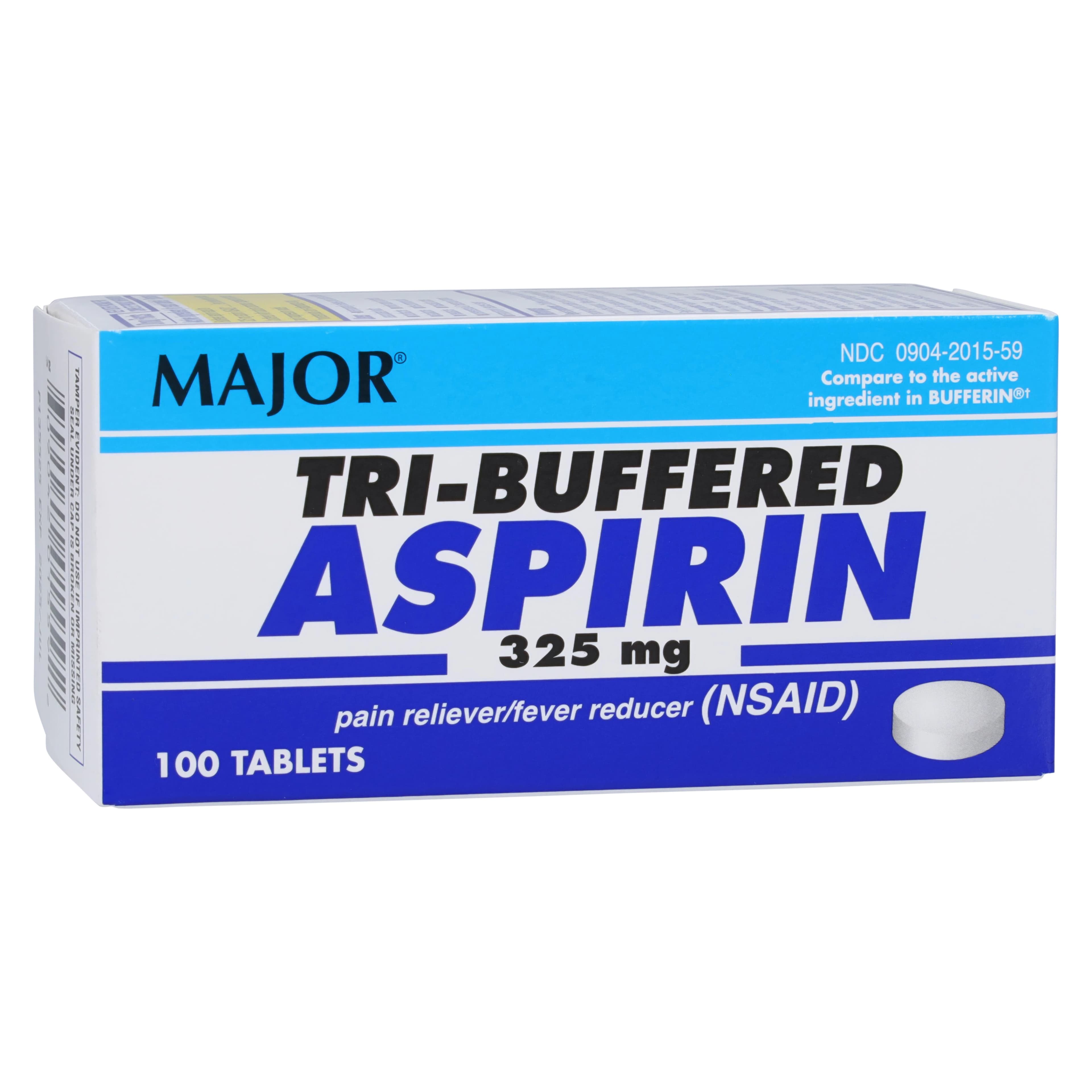 Aspirin Buffered Tablets, 325 mg, 100 Tablets per Bottle - Aspirin Buffered Tablets - Image 1