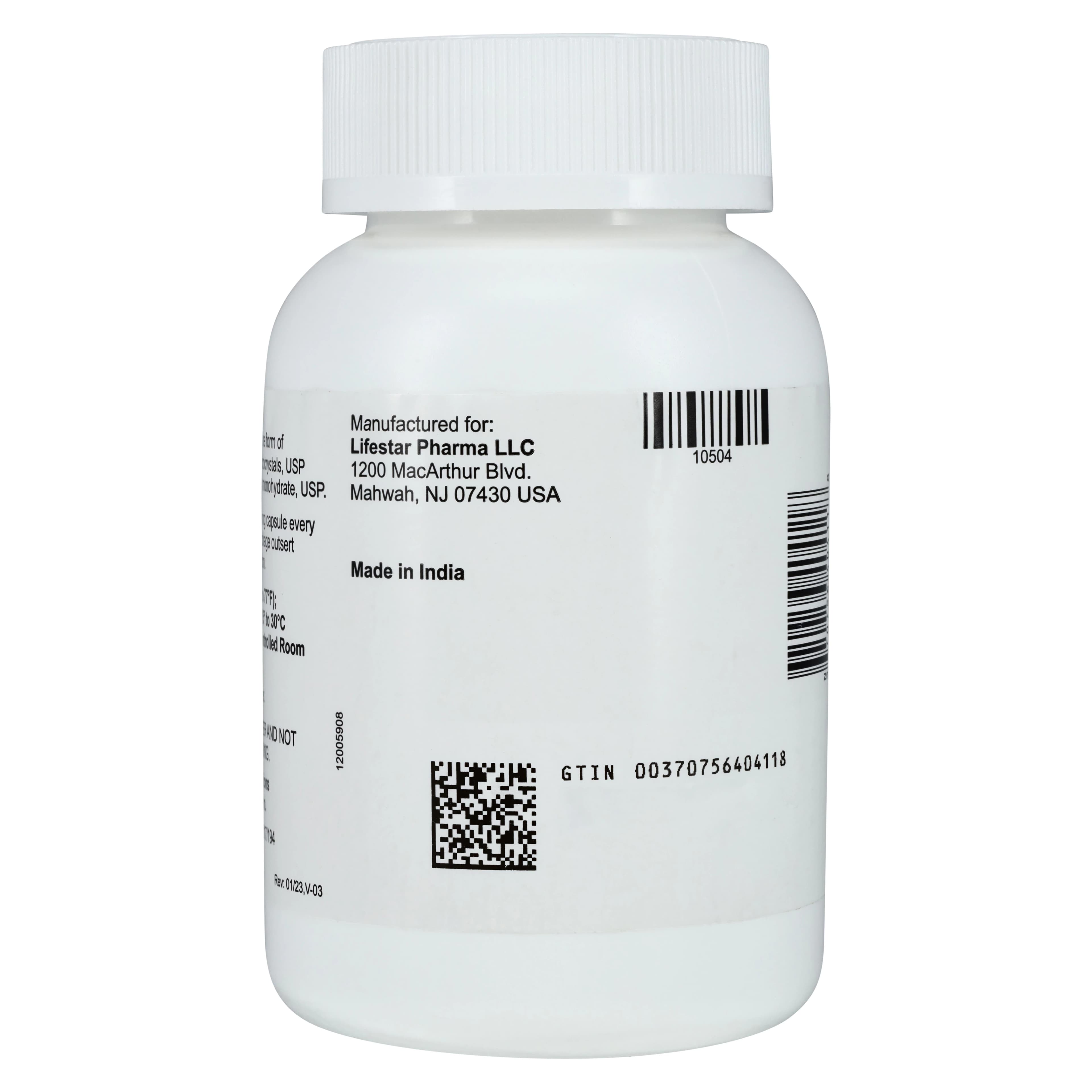 Nitrofurantoin Monohydrate Macrocrystals Capsules, 100 mg, 100/Bottle, Lifestar Pharma thumbnail 3