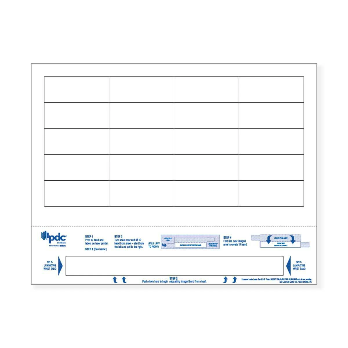 ConfIDent Laser Wristband/Label, Adult, White, 10", 8.5" x 11" Sheets, 1000/Case - ConfIDent Laser Wristbnd/Label - Image 1