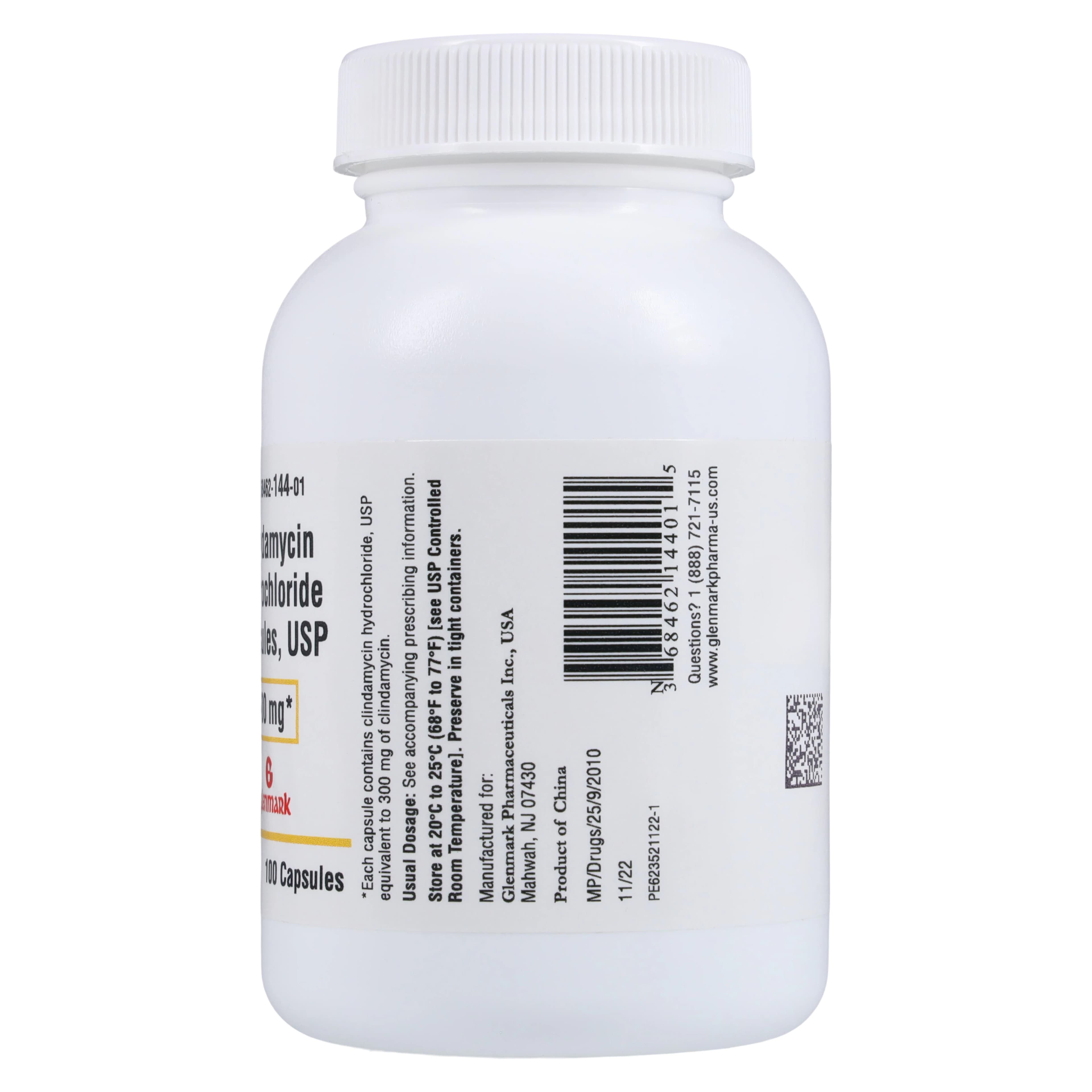 Clindamycin HCl Capsules, 300mg, 100/Bottle, Glenmark Pharmaceuticals thumbnail 2