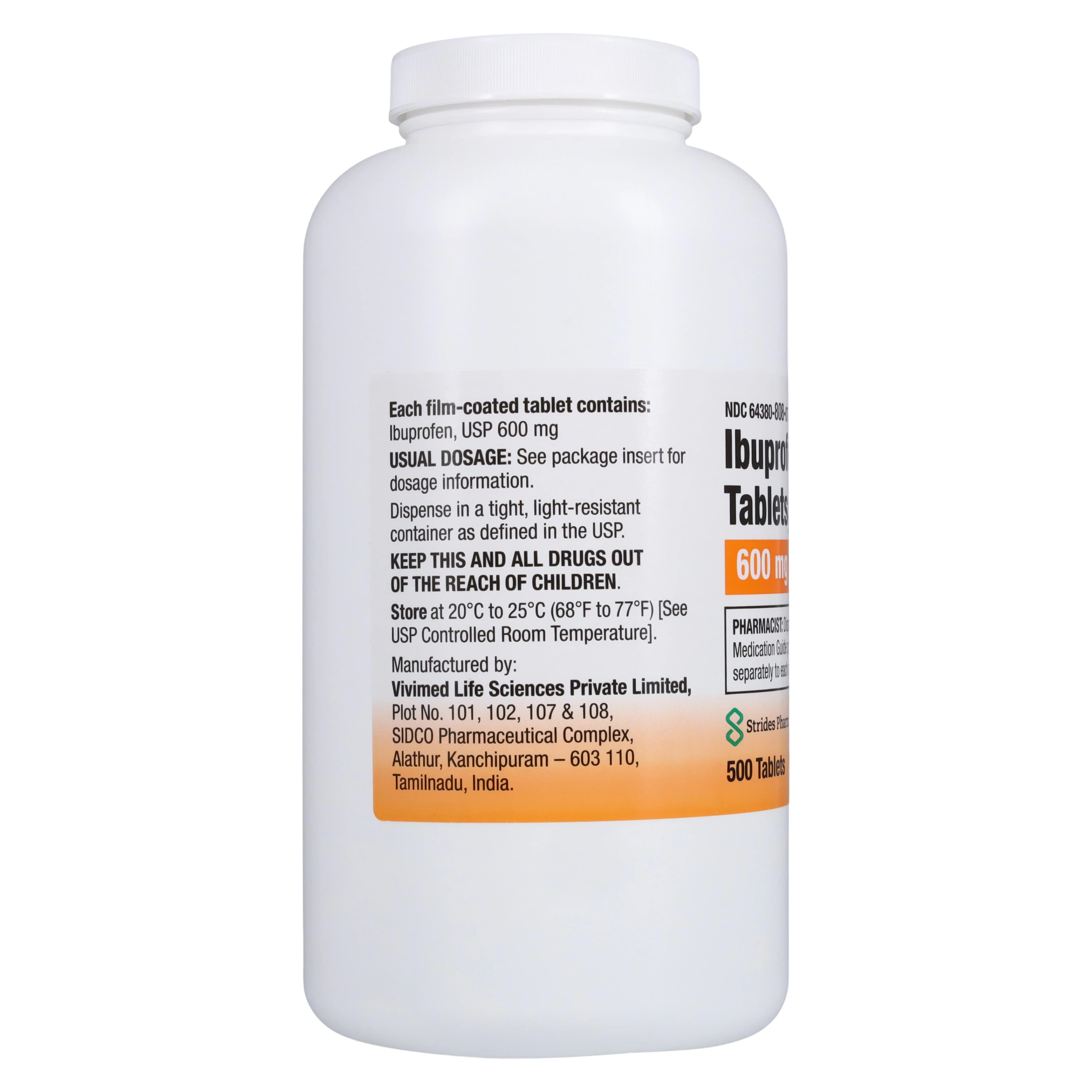Ibuprofen Tablets, 600mg, 500/Bottle thumbnail 2