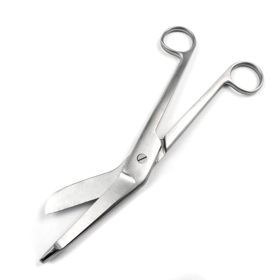 Sklar Econo Lister Bandage Scissors, Angled 4-1/2", Blunt, Stainless Steel, Non-Sterile, Disposable, 12/Box - Scissor Bandage Lister Econo - Image 1