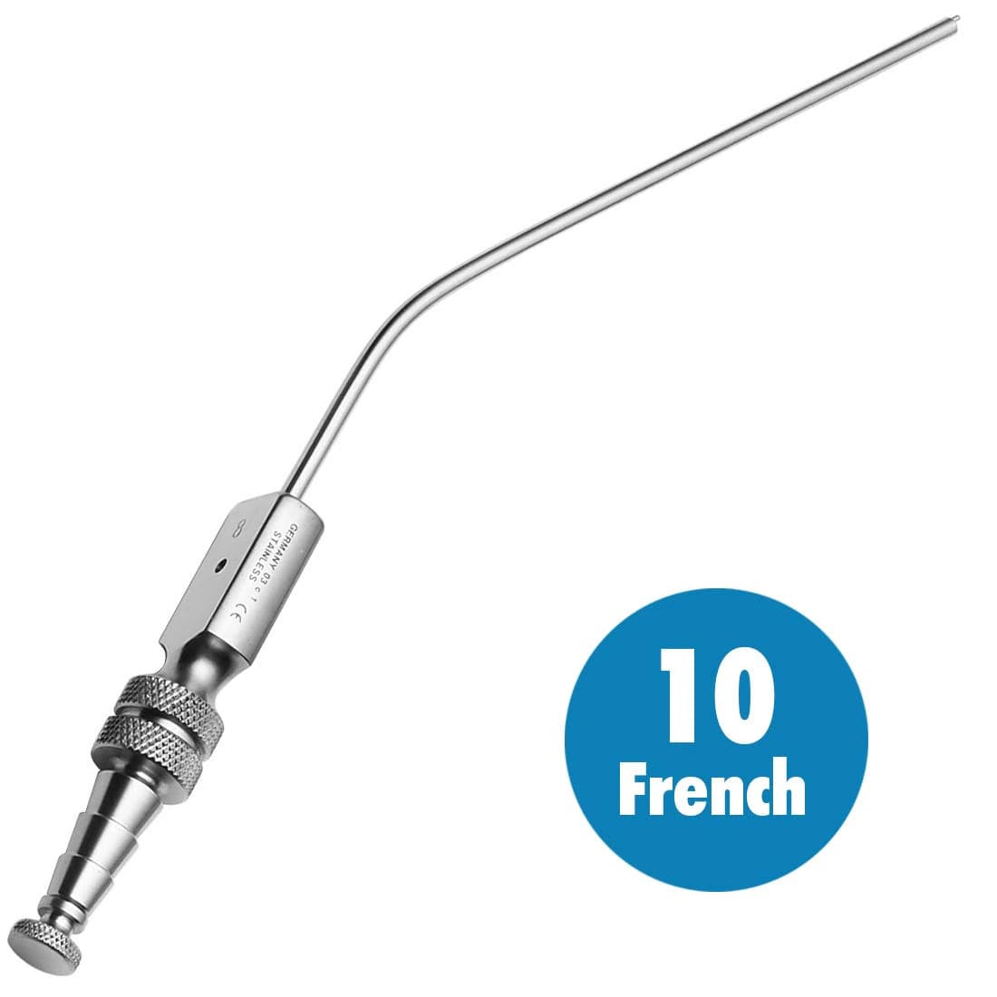 Ace Surgical Frazier Suction Tip, Delicate, 10 French, 30 Degree Angle, 7 in - Frazier Suction Tip Delicate10 - Image 1