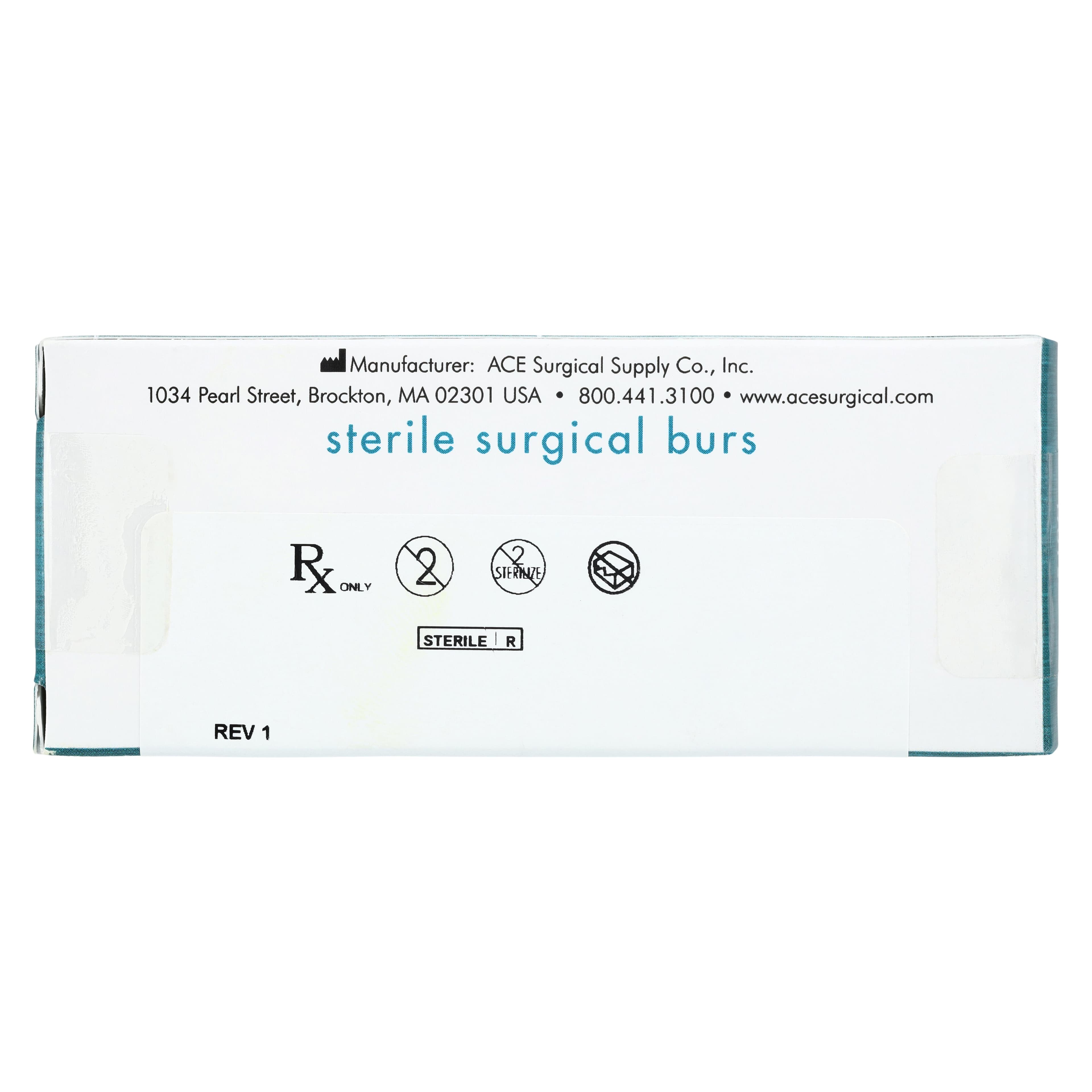 Ace Surgical Bur Taper Dome #1703L, 2.1mm Head, 65mm, Sterile, Single Use, Taper Shank, 10/Pk thumbnail 7