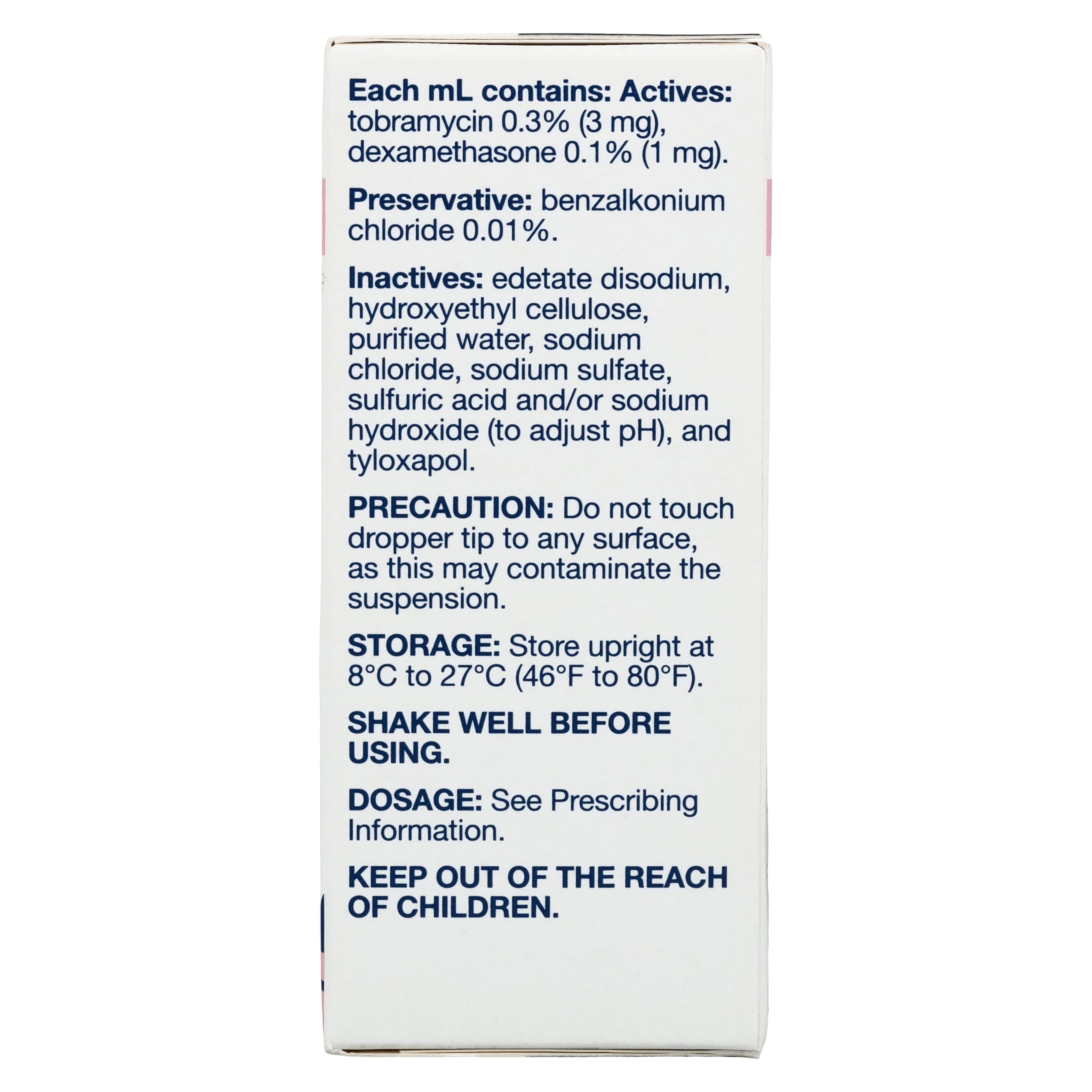 Tobramycin/Dexamethasone Ophthalmic Solution 0.3%/0.1%, 2.5 mL Bottle thumbnail 2
