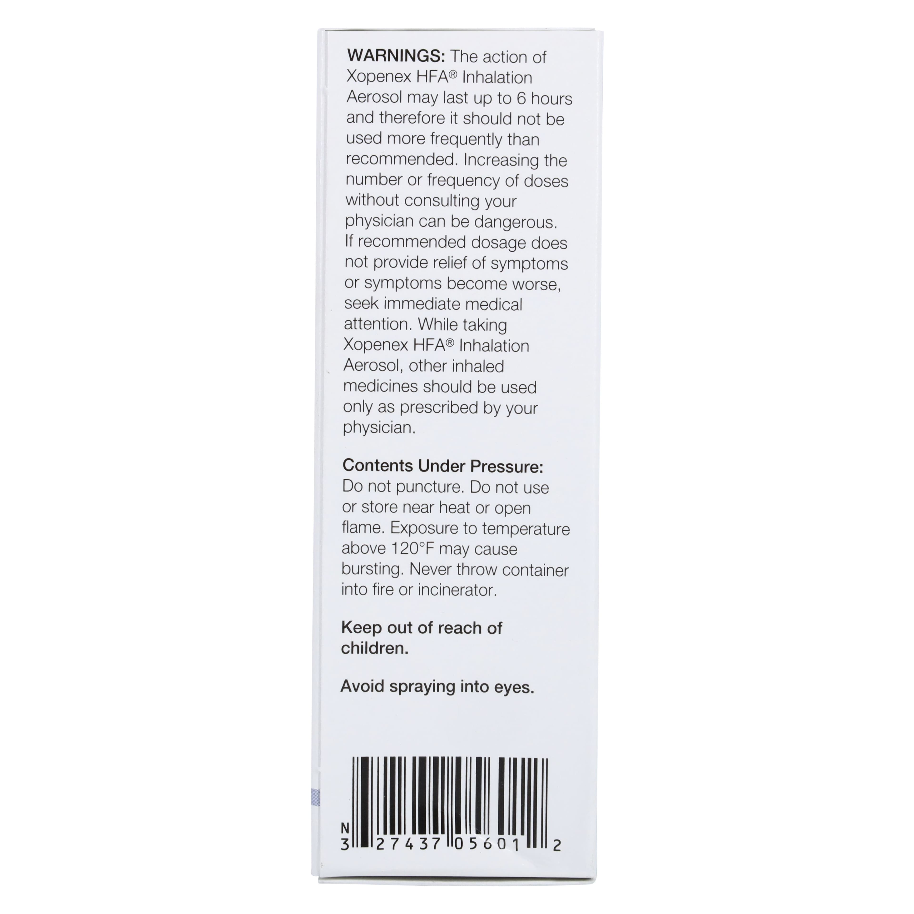 Xopenex HFA Inhalation Aerosol, 45mcg, 15gm Inhaler thumbnail 6