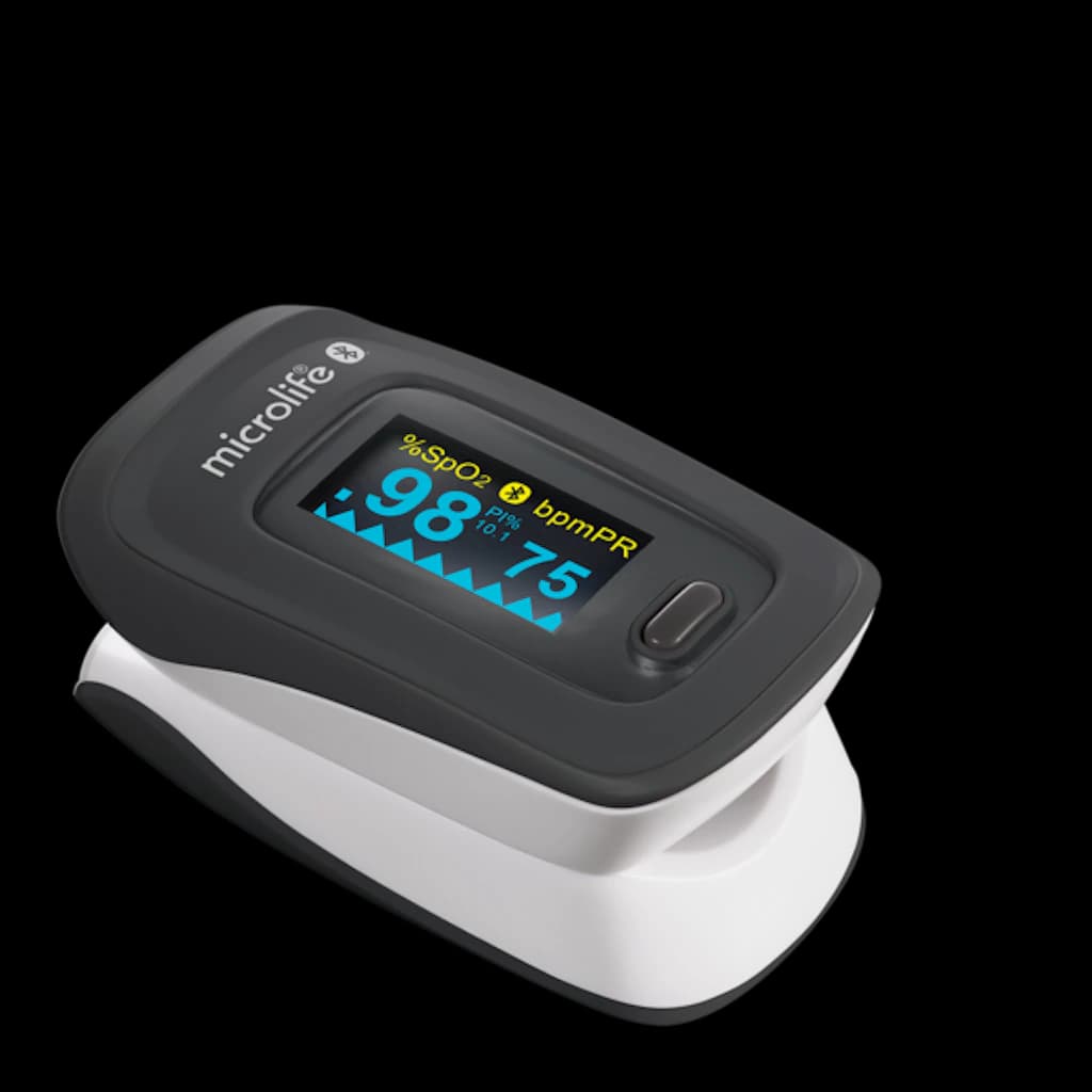 Microlife OXY 500 BT Fingertip Pulse Oximeter with Bluetooth, Includes Child, Adult, and Large Adult Sensors, Latex-Free - OXY 500 BT Fingertip Pulse Oxi - Image 1