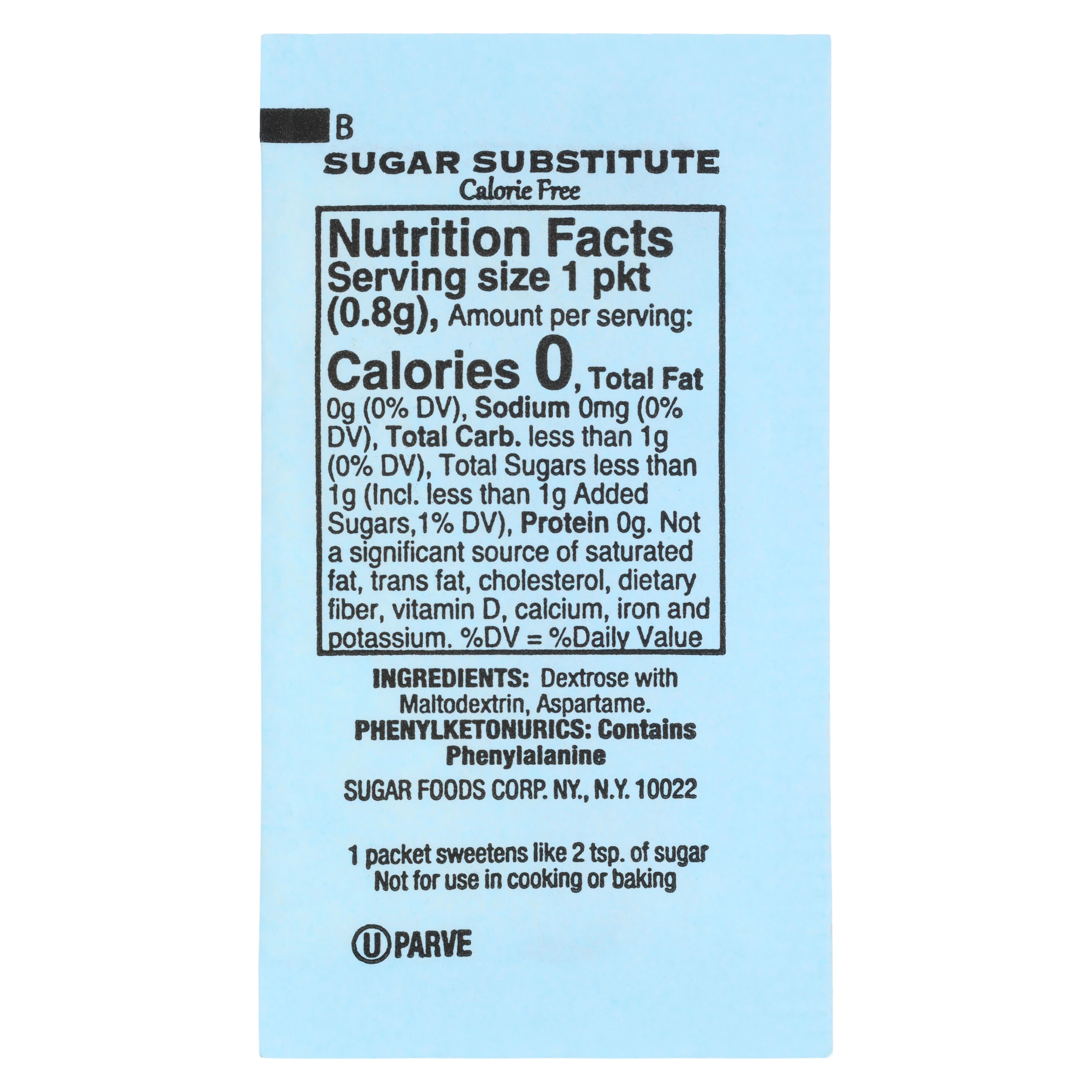 Equal Zero Calorie Sweetener Packets, Blue (2000/Case) thumbnail 2
