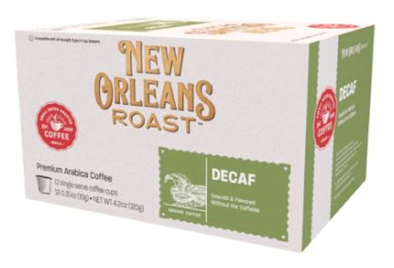 New Orleans Roast Decaffeinated Single Serve Coffee, 72/Box - Coffee Single Serve Decaf - Image 1