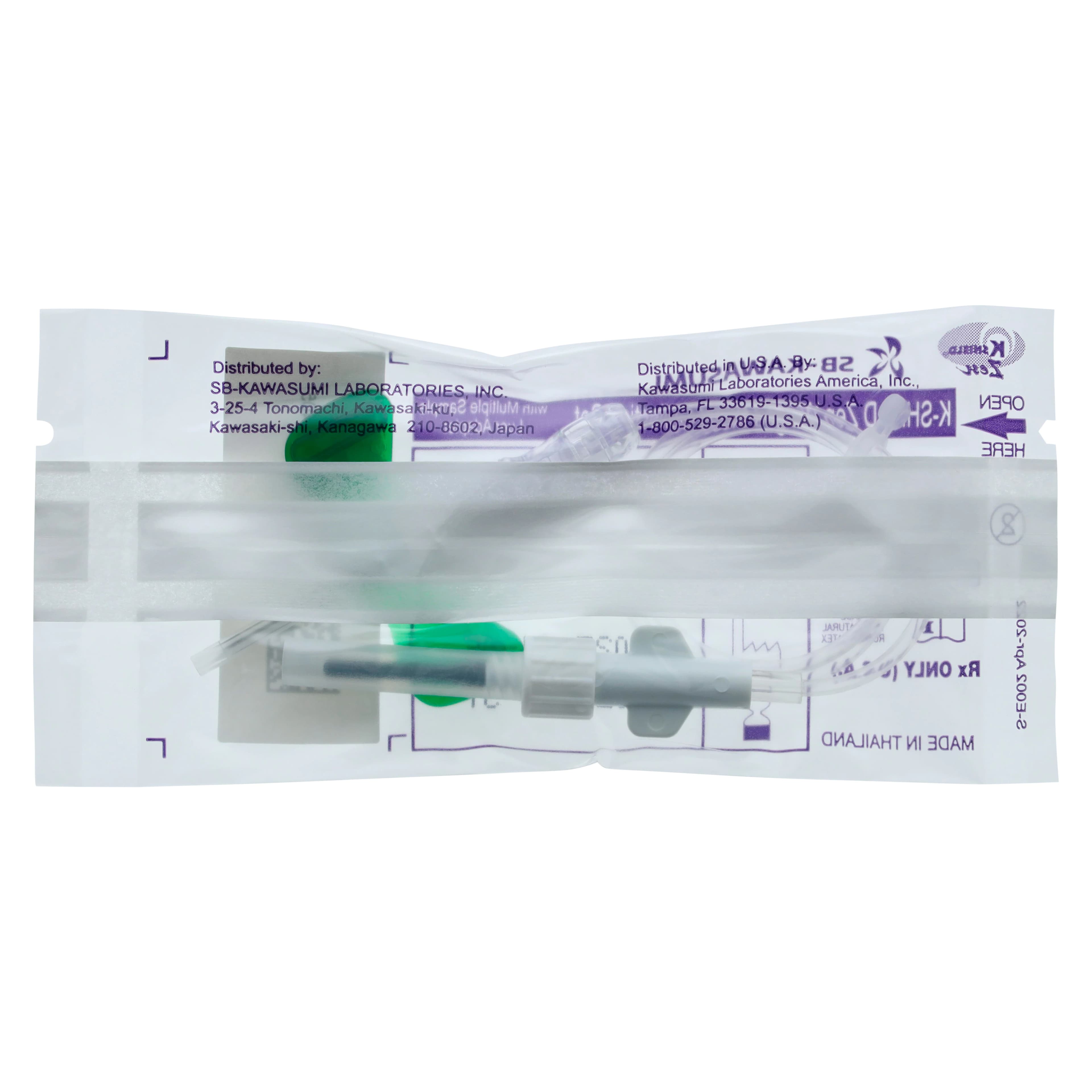 Kawasumi K-Shield Zen Blood Collection Set, 21G x 3/4" Winged, 12" Tubing, Safety Multi-Sample, Sterile, Latex-Free, 200/Case thumbnail 3