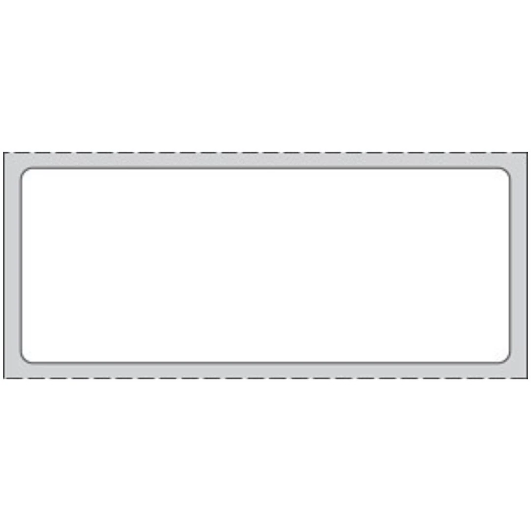 Direct Thermal Paper, Permanent White, 2-1/2" x 1", 3" Core, 8 Rolls/Case - Paper Direct Thermal 2 1/2x1" - Image 1
