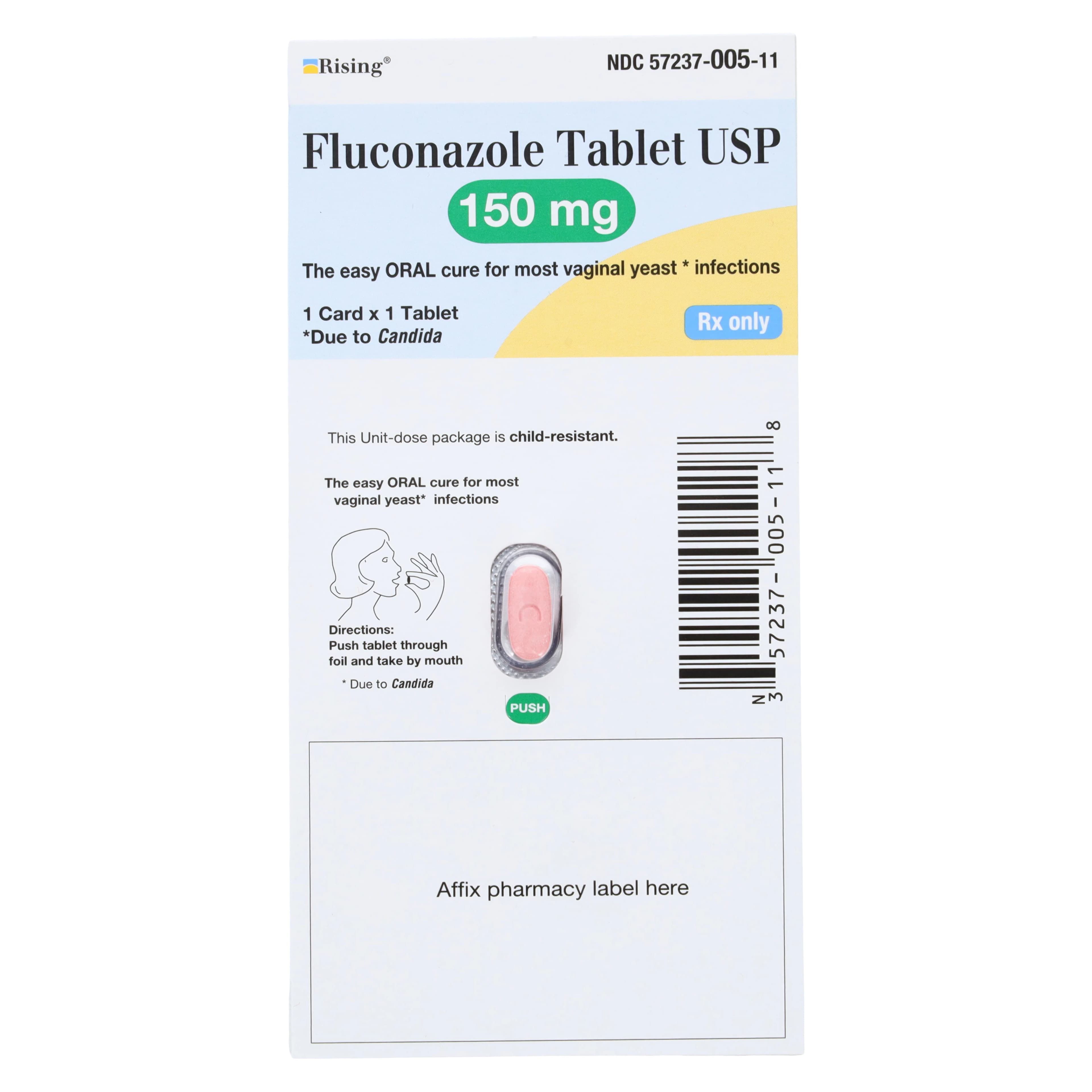 Fluconazole Tablets, 150mg, 12/Package, Rising Pharmaceuticals thumbnail 2