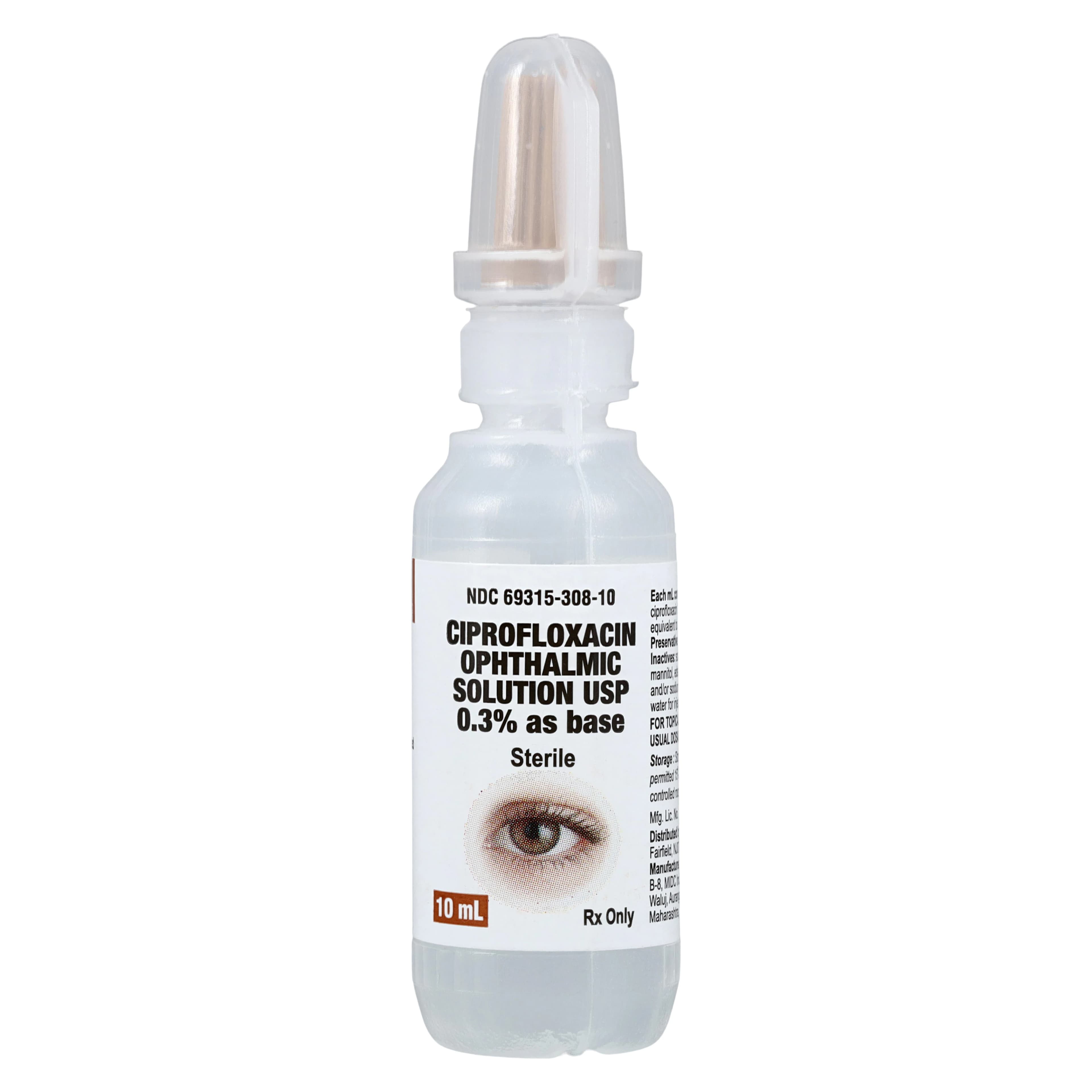 Ciprofloxacin HCl Ophthalmic Solution 0.3%, 10mL Bottle, Each thumbnail 2