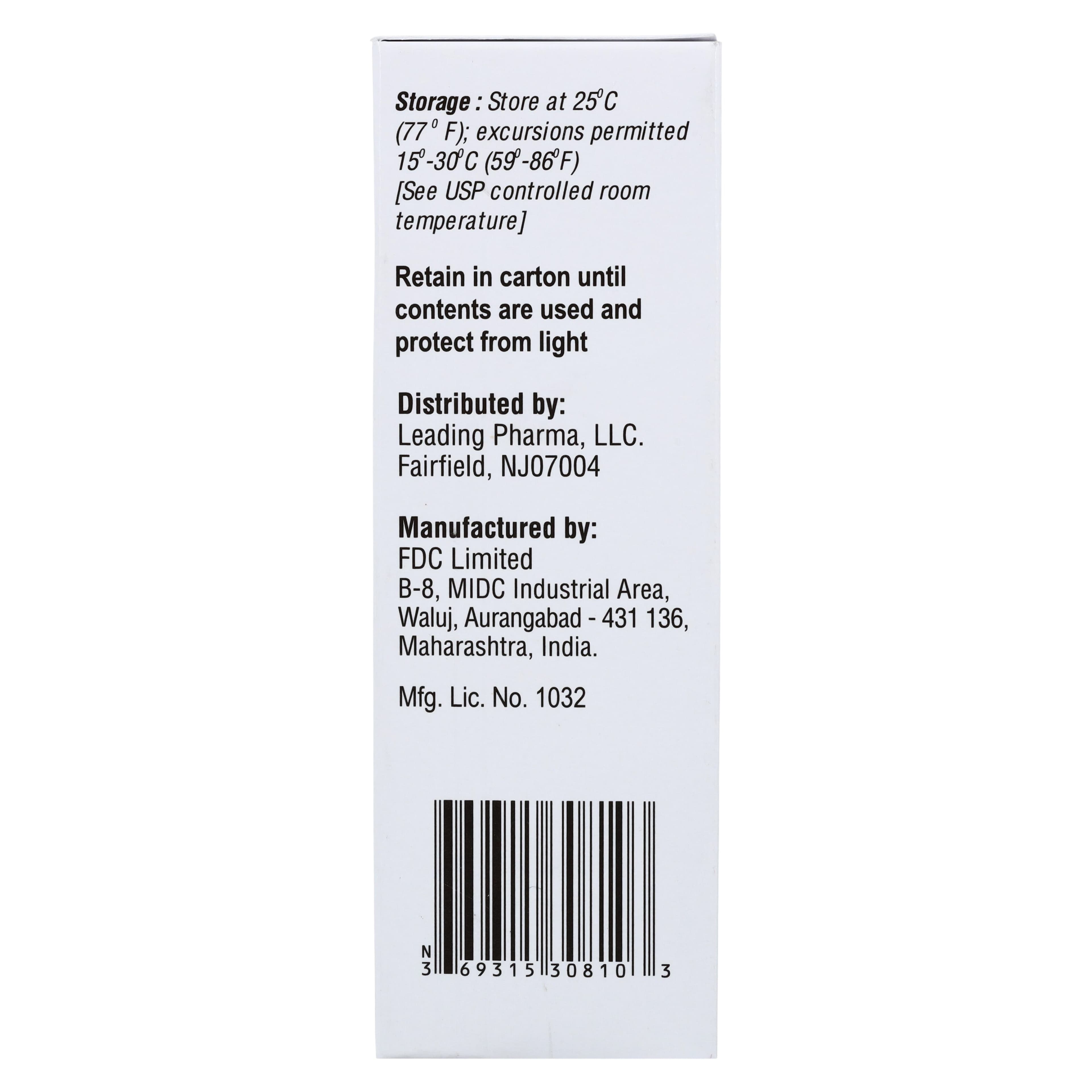 Ciprofloxacin HCl Ophthalmic Solution 0.3%, 10mL Bottle, Each thumbnail 7