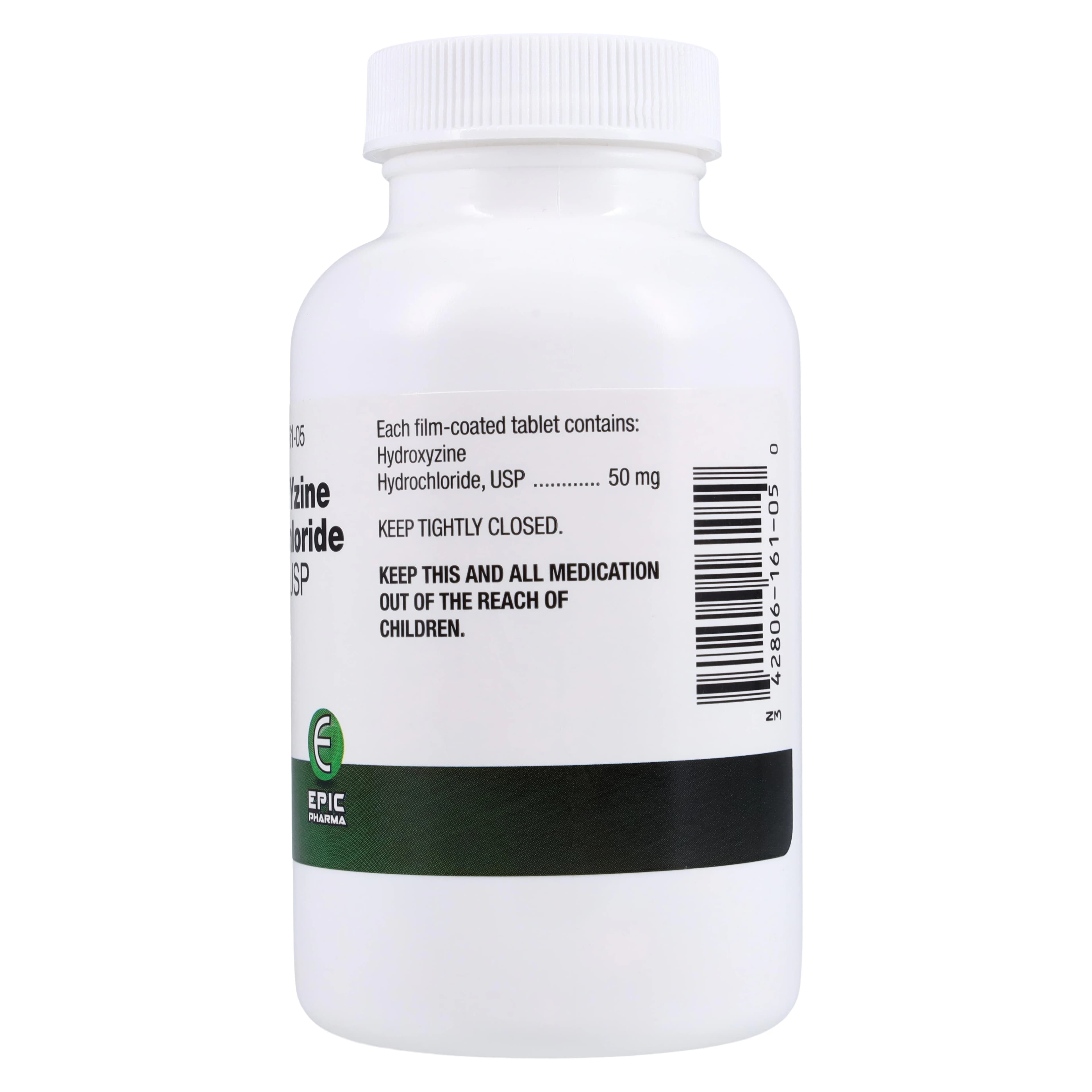 Hydroxyzine HCl Tablets, 50mg, 500/Bottle, Epic Pharma thumbnail 3