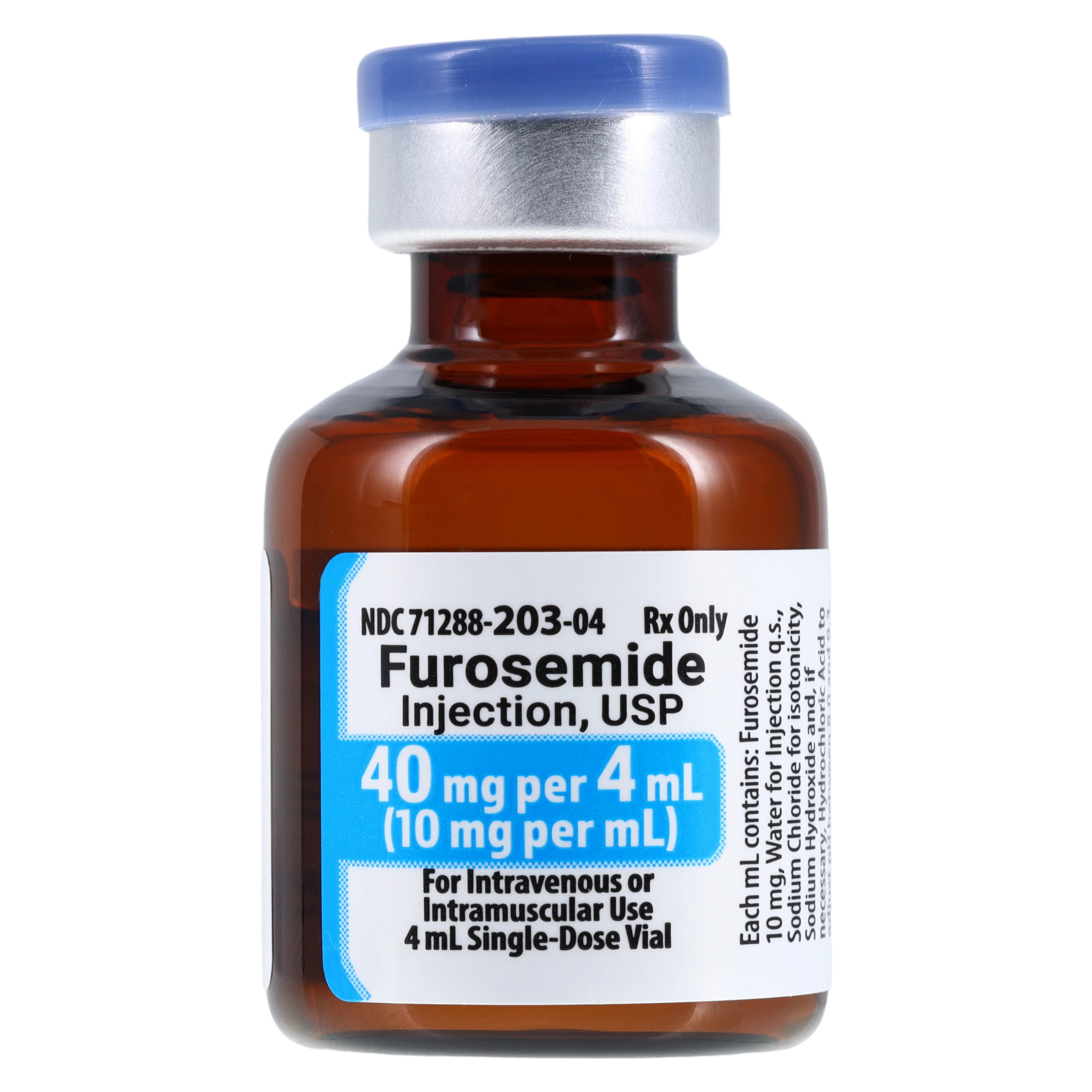 Furosemide Injection SDV 10mg/mL, 4mL Single Dose Vial, 25/Package thumbnail 2