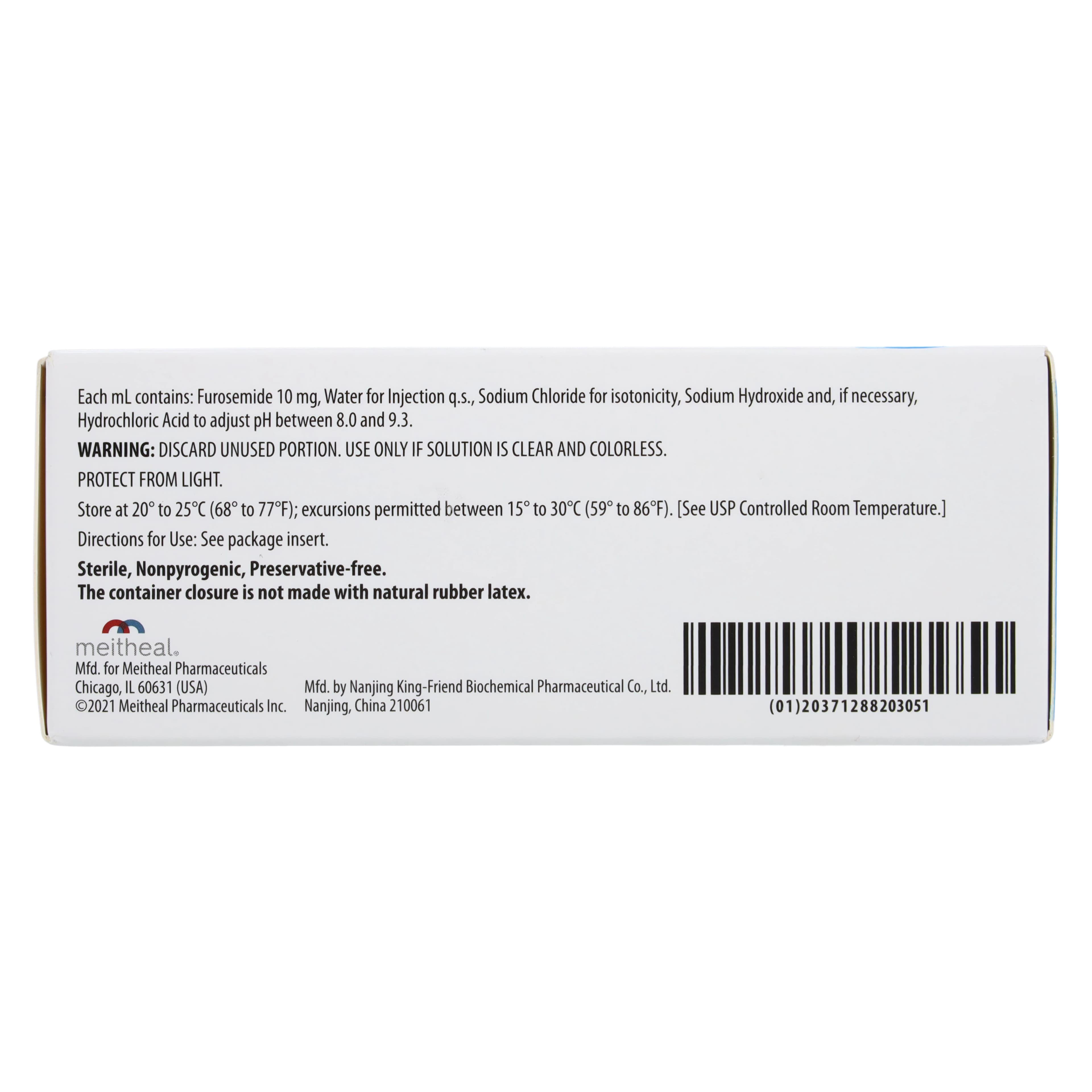 Furosemide Injection SDV 10mg/mL, 4mL Single Dose Vial, 25/Package thumbnail 5