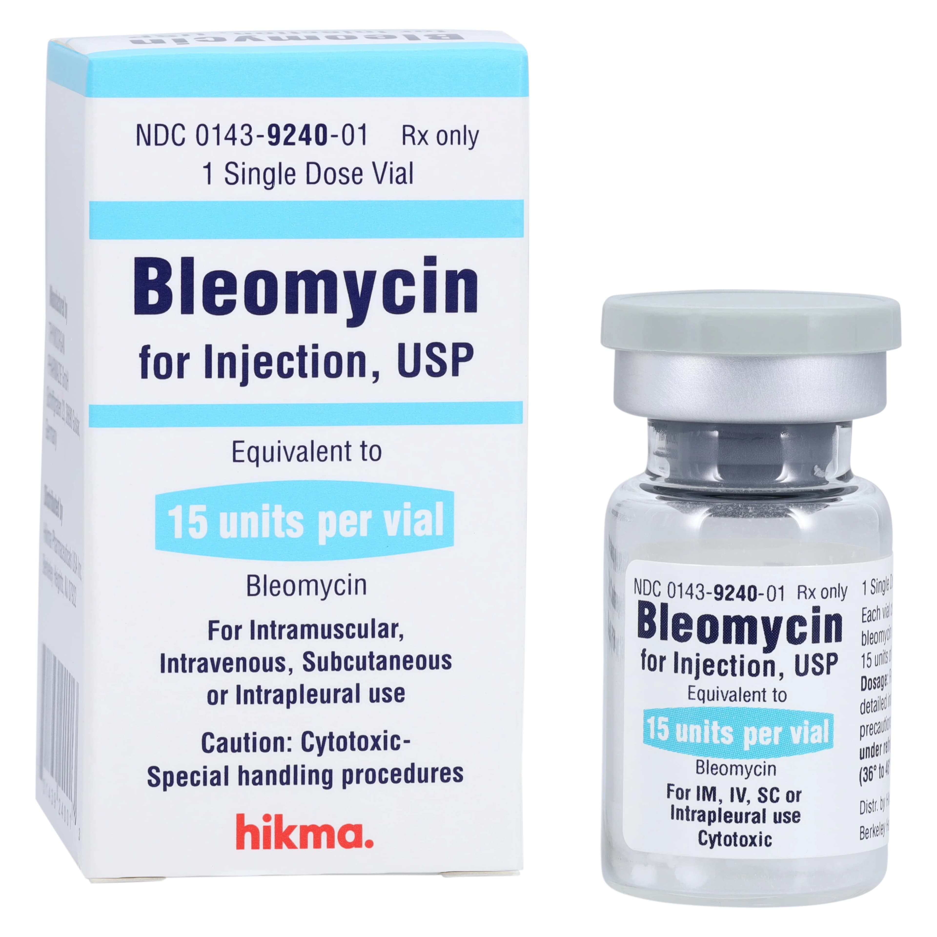 Bleomycin for Injection, 15 IU Single-Dose Vial, 10 mL, Hikma Pharmaceuticals - Bleomycin Inj Pwd SDV 10mL - Image 1