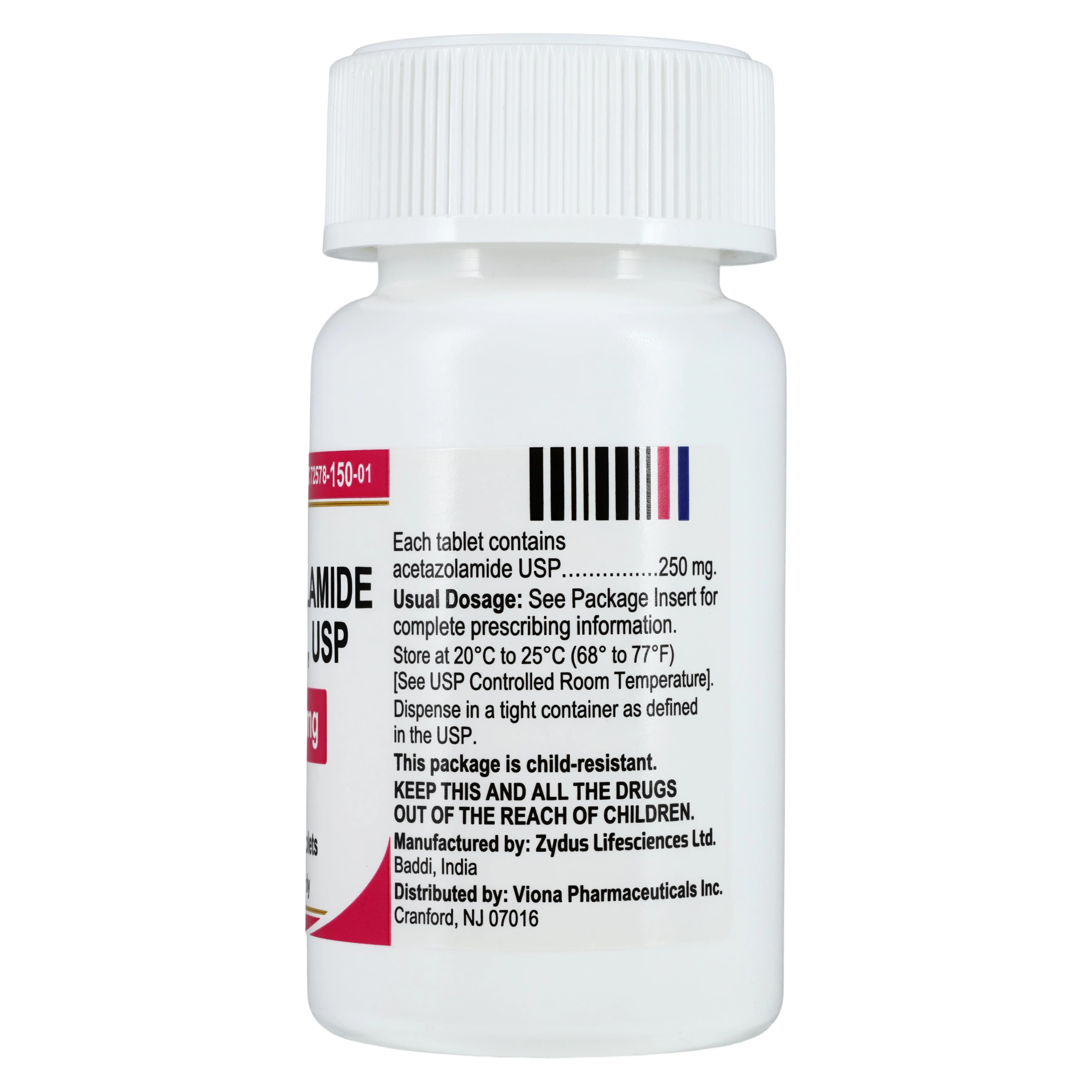 Acetazolamide Tablets, 250mg, 100/Bottle thumbnail 2