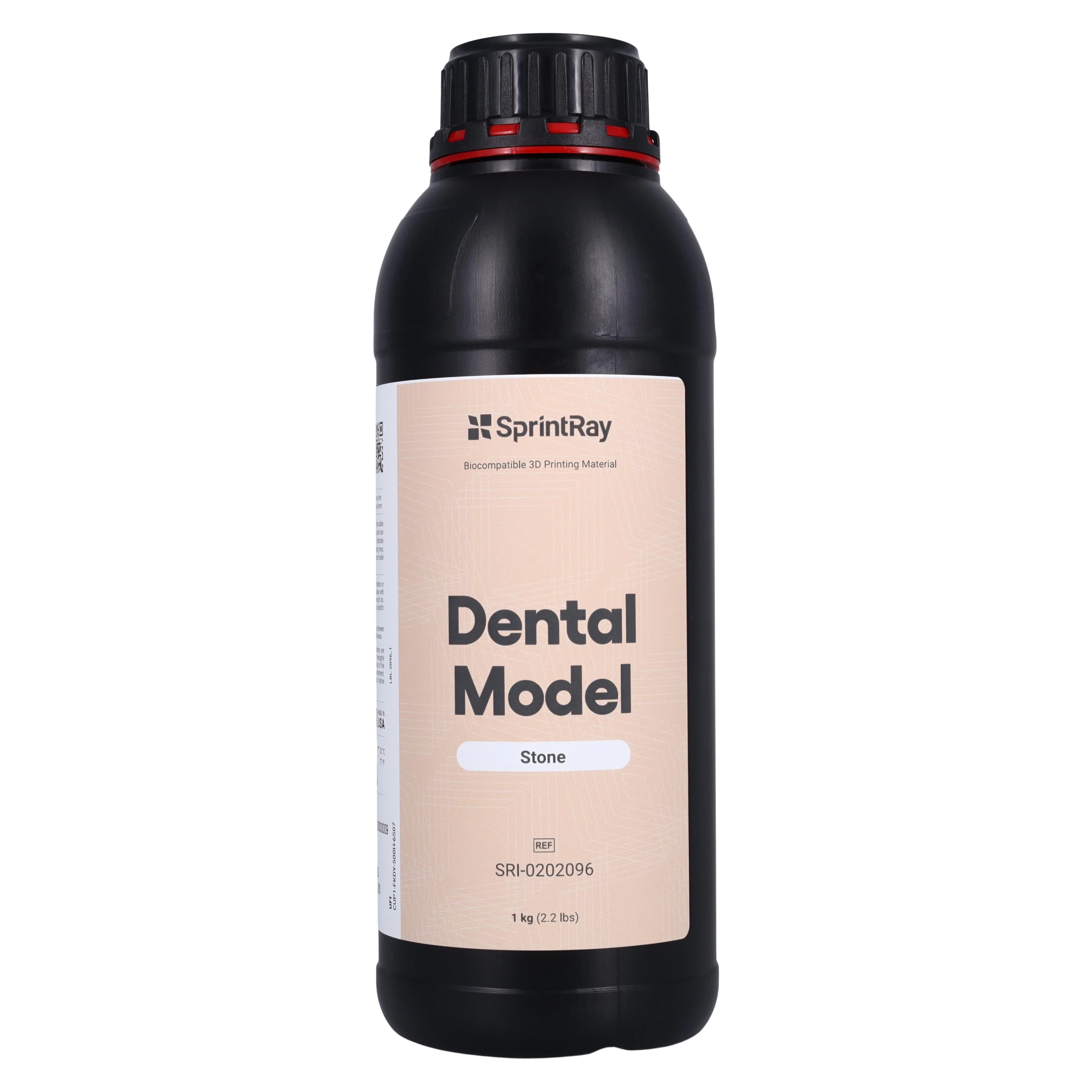 SprintRay Dental Model 3D Printing Resin, Stone Shade, 1 kg Bottle, SRI-0202096 - SprintRay Dental Model - Stone - 1 kg - Image 1