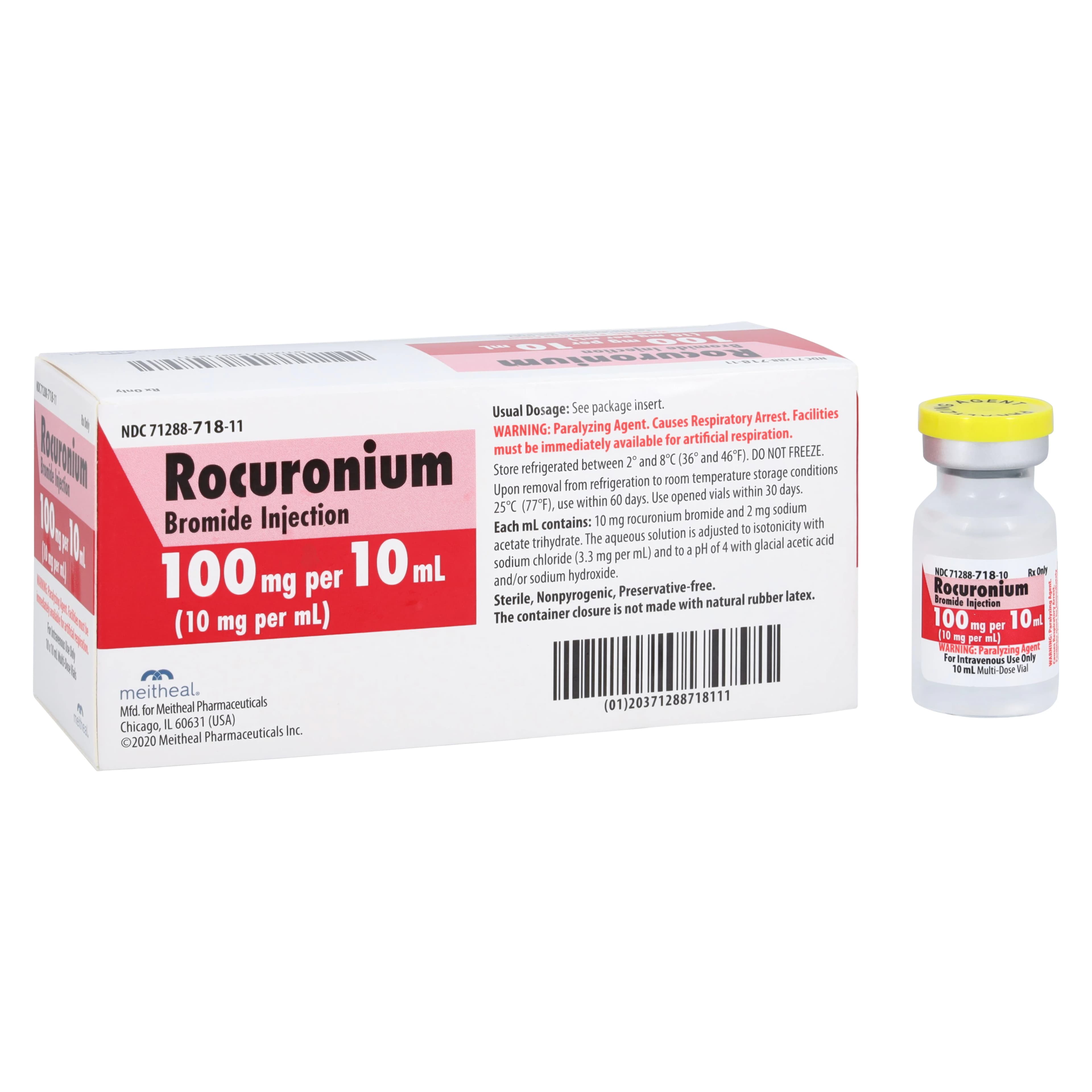 Rocuronium Bromide Injection, 10mg/mL, MDV, 10mL Vial, 10/Package - Rocuronium Bromide MDV 10mL - Image 1