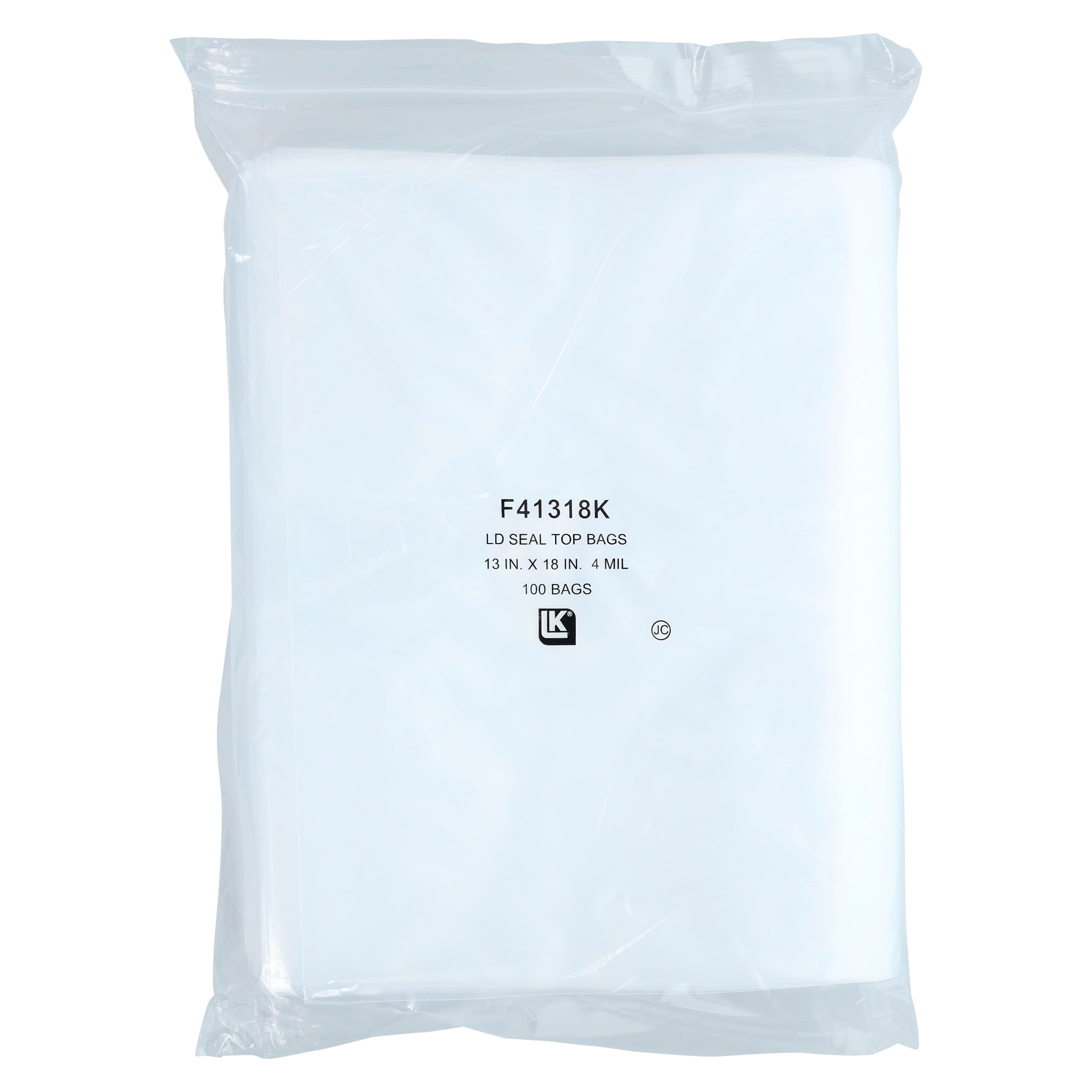 Elkay Plastics Zipper Bag, Single Track, 4 mil, 13" x 18", 500/Case thumbnail 2