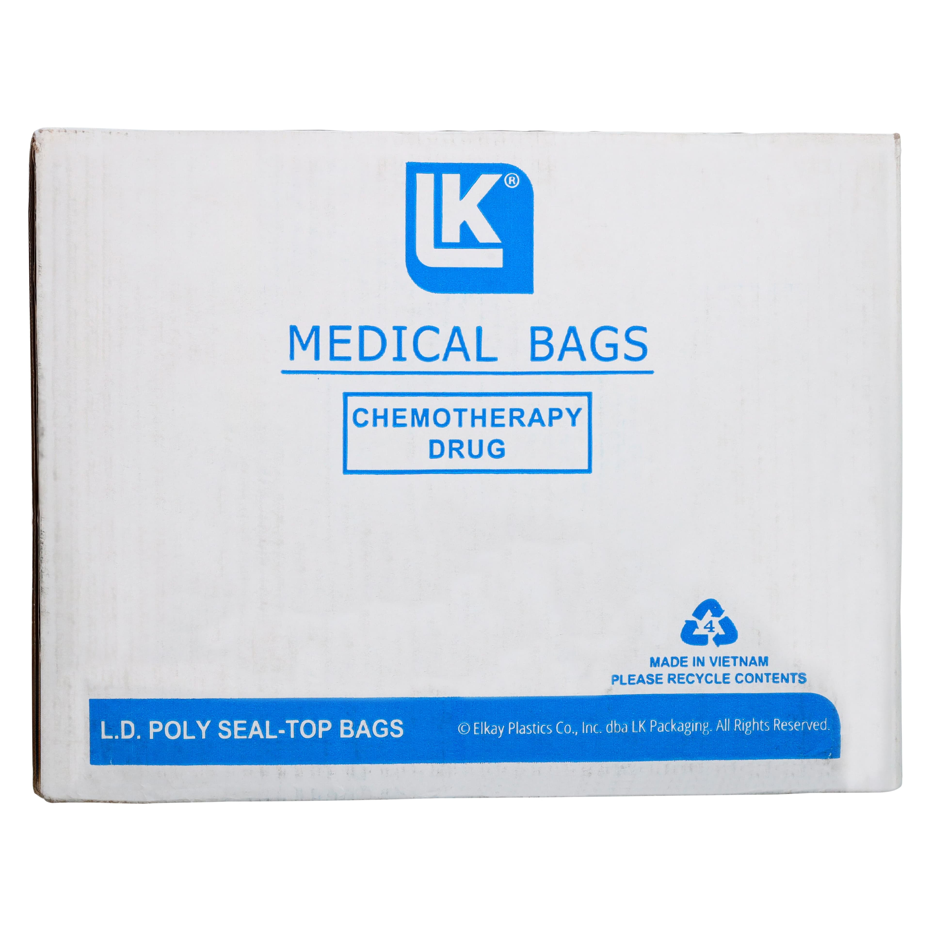 Elkay Plastics Chemo Drug Transfer Bag, 12x15", 4 mil, Clear with Zipper Closure, LDPE, Black Print on Yellow Block, 500/Case thumbnail 3