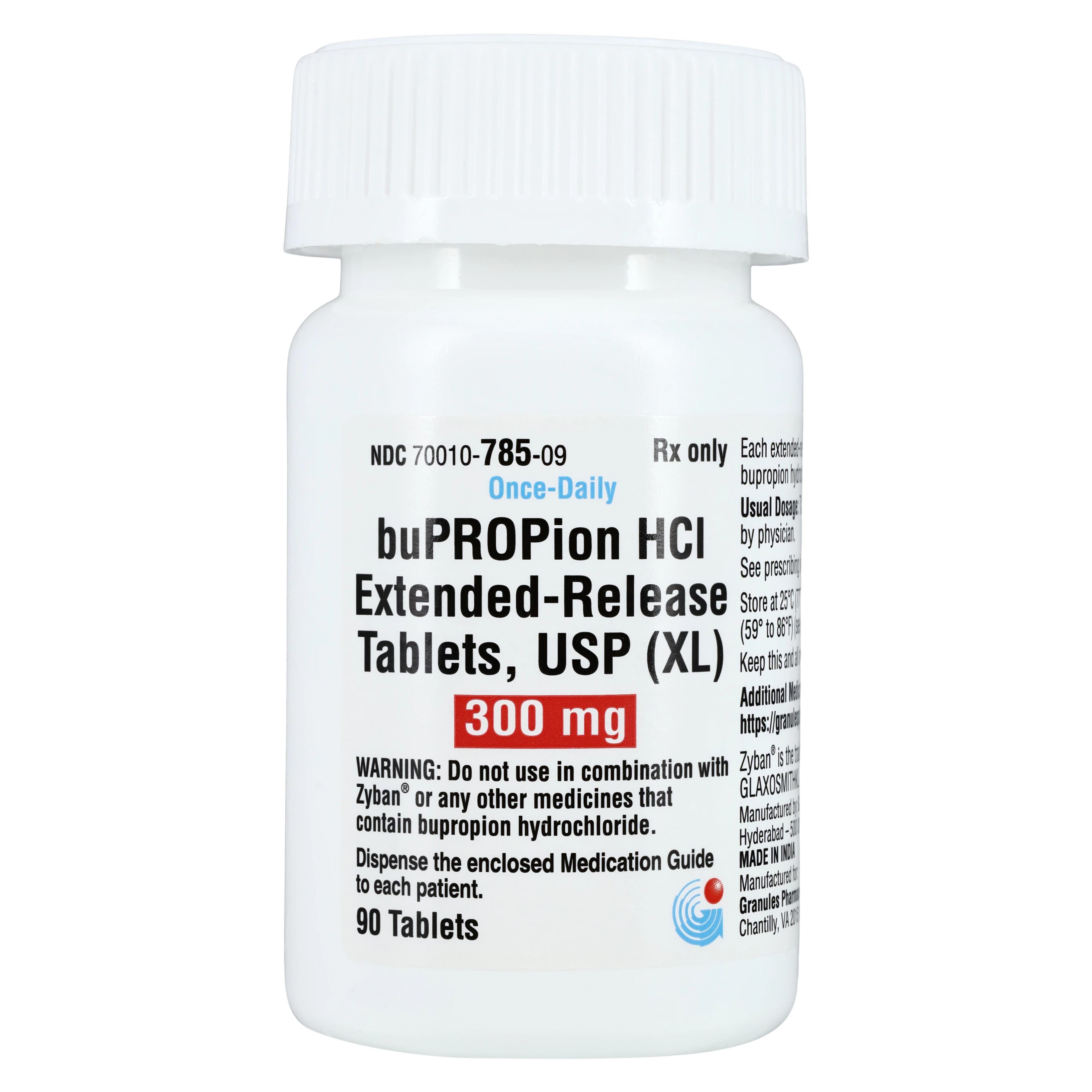 Bupropion HCl Extended-Release Tablets (XL), 300 mg, 90 Count Bottle - Bupropion HCl ER Tablets (XL) - Image 1