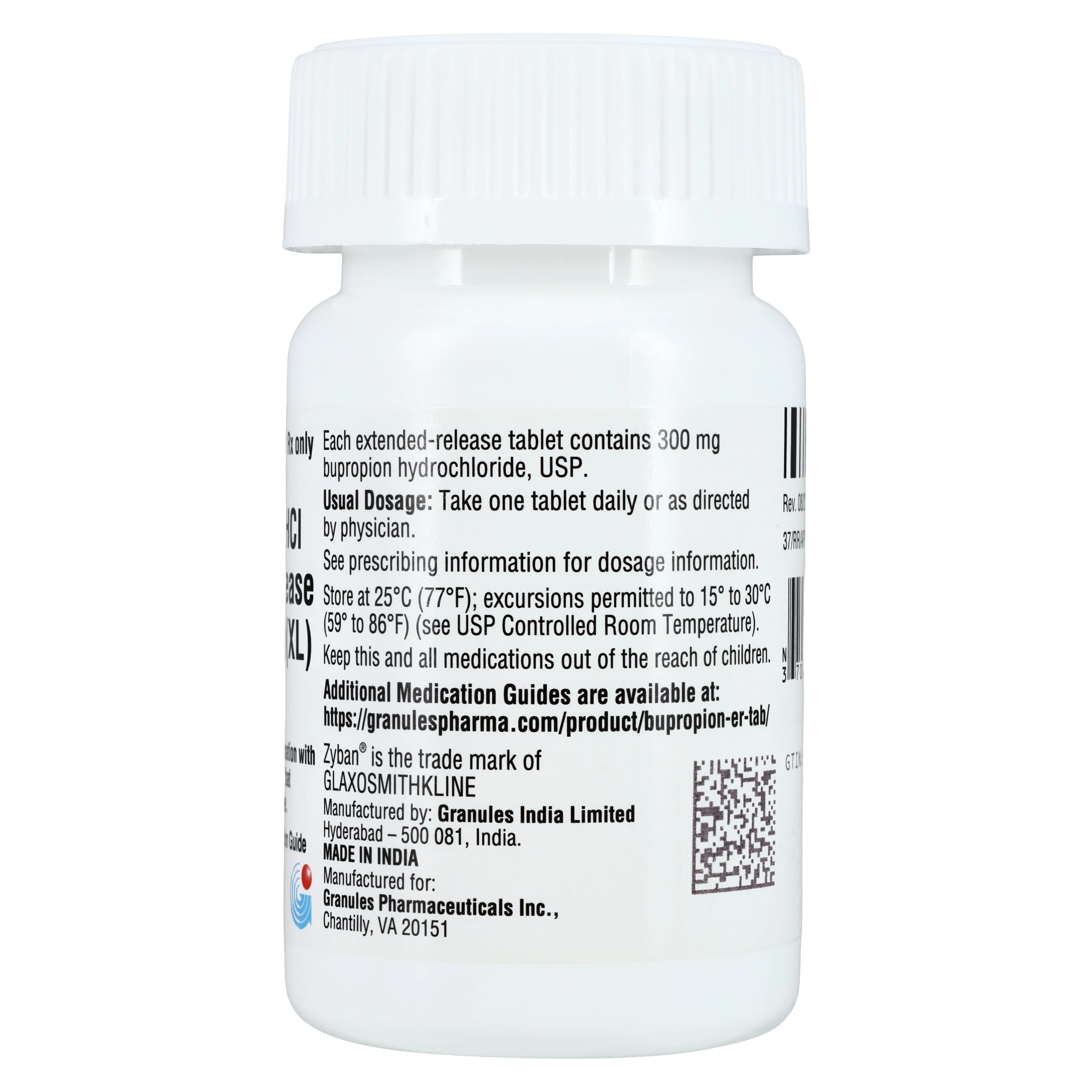 Bupropion HCl Extended-Release Tablets (XL), 300 mg, 90 Count Bottle thumbnail 2