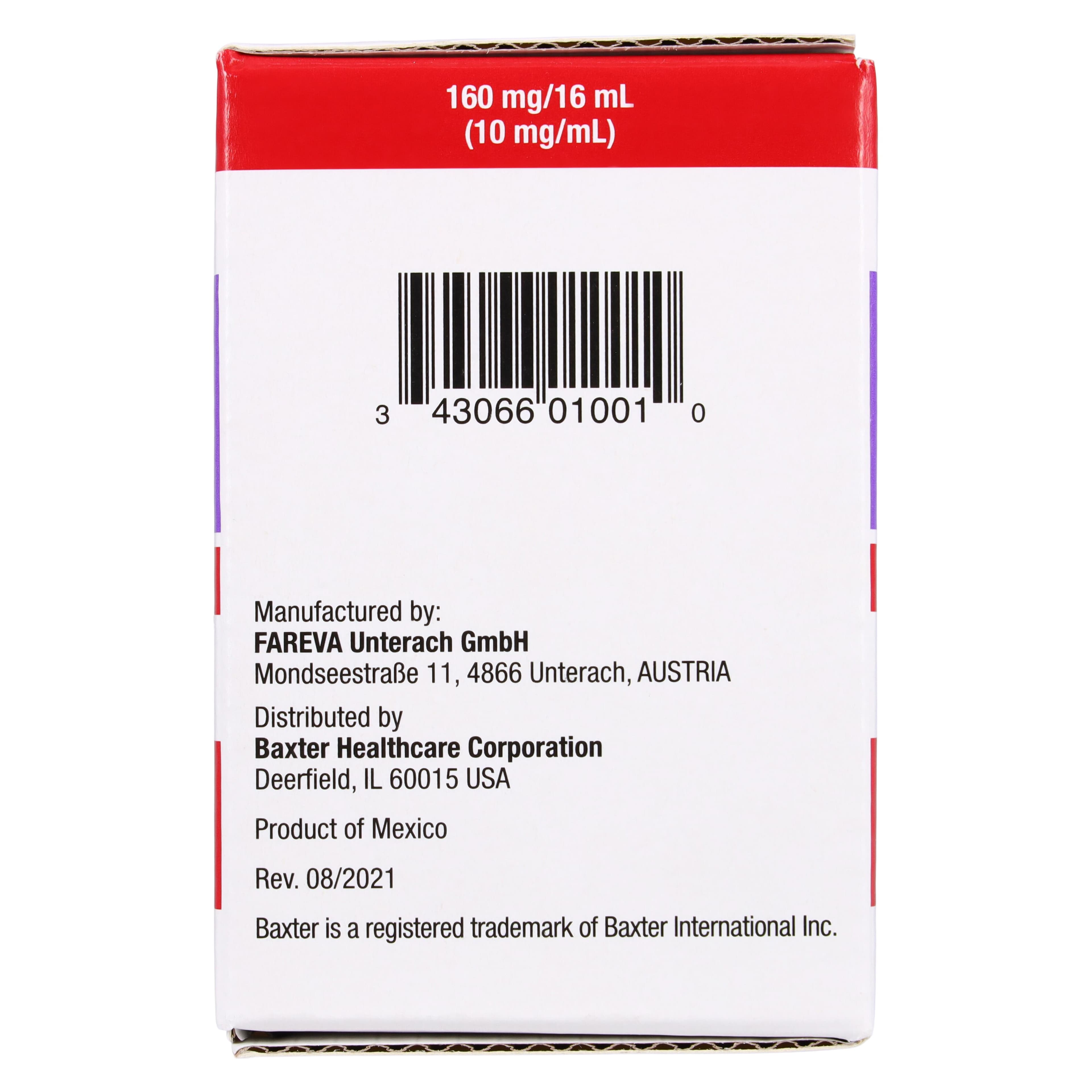 Docetaxel Injection 10mg/mL, MDV 16mL, Baxter, 01KWC87QD2E47ZYWGX17KGFG47 thumbnail 5