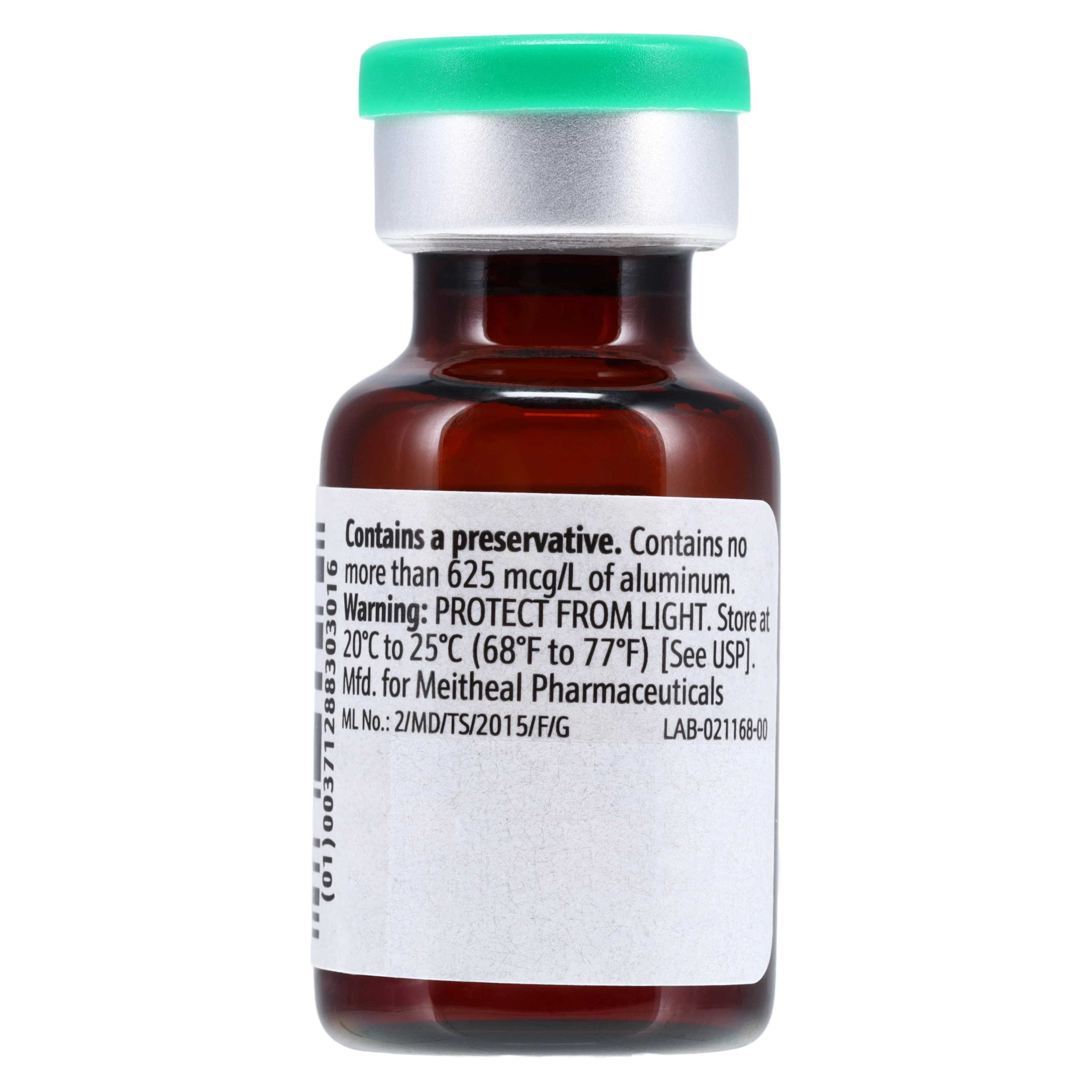 Cyanocobalamin (Vitamin B12) Injection, 1000 mcg/mL, MDV 1 mL, 25/Package, Meitheal Pharmaceuticals thumbnail 3