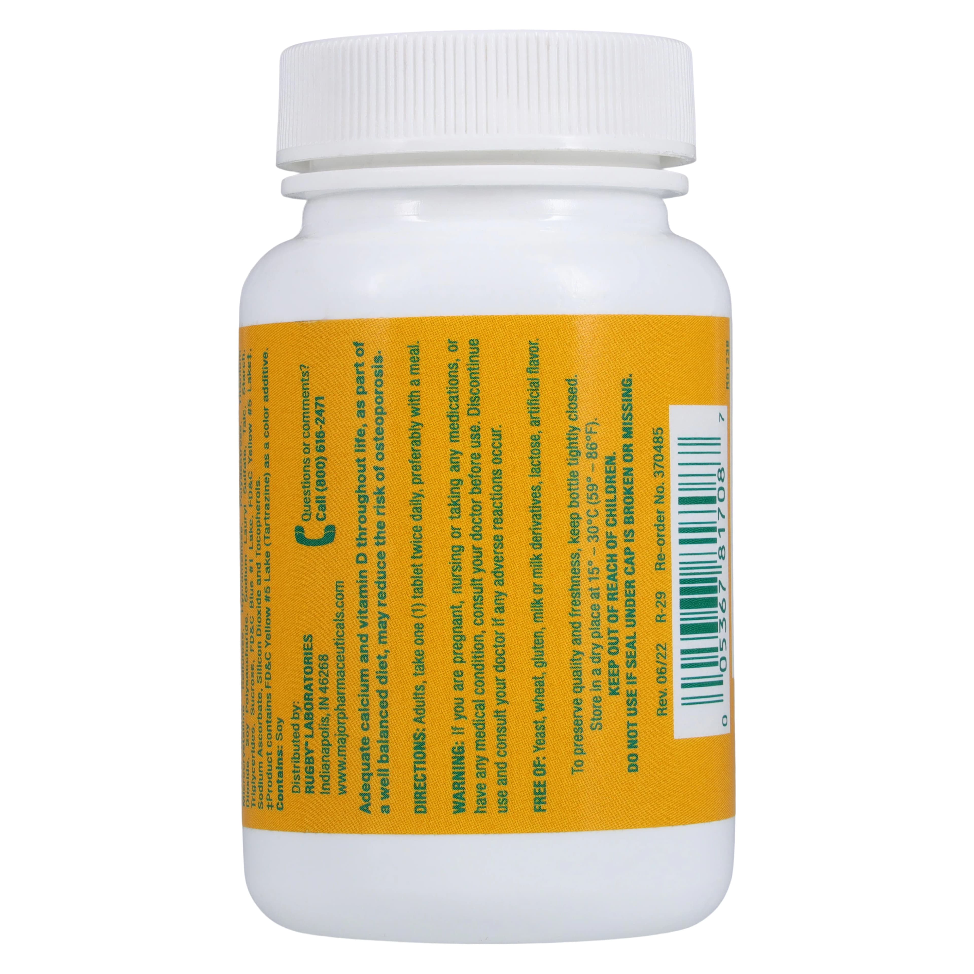 Oyster Shell Calcium + D Tablets, 500mg/200IU, 60/Bottle thumbnail 3