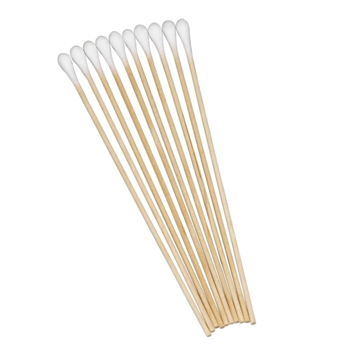 Medicom SafeBasics Sterile Cotton-Tipped Applicators, Wood Shaft, 6 in, 200/Box - Applicator Cotton Tip Wood ST - Image 1
