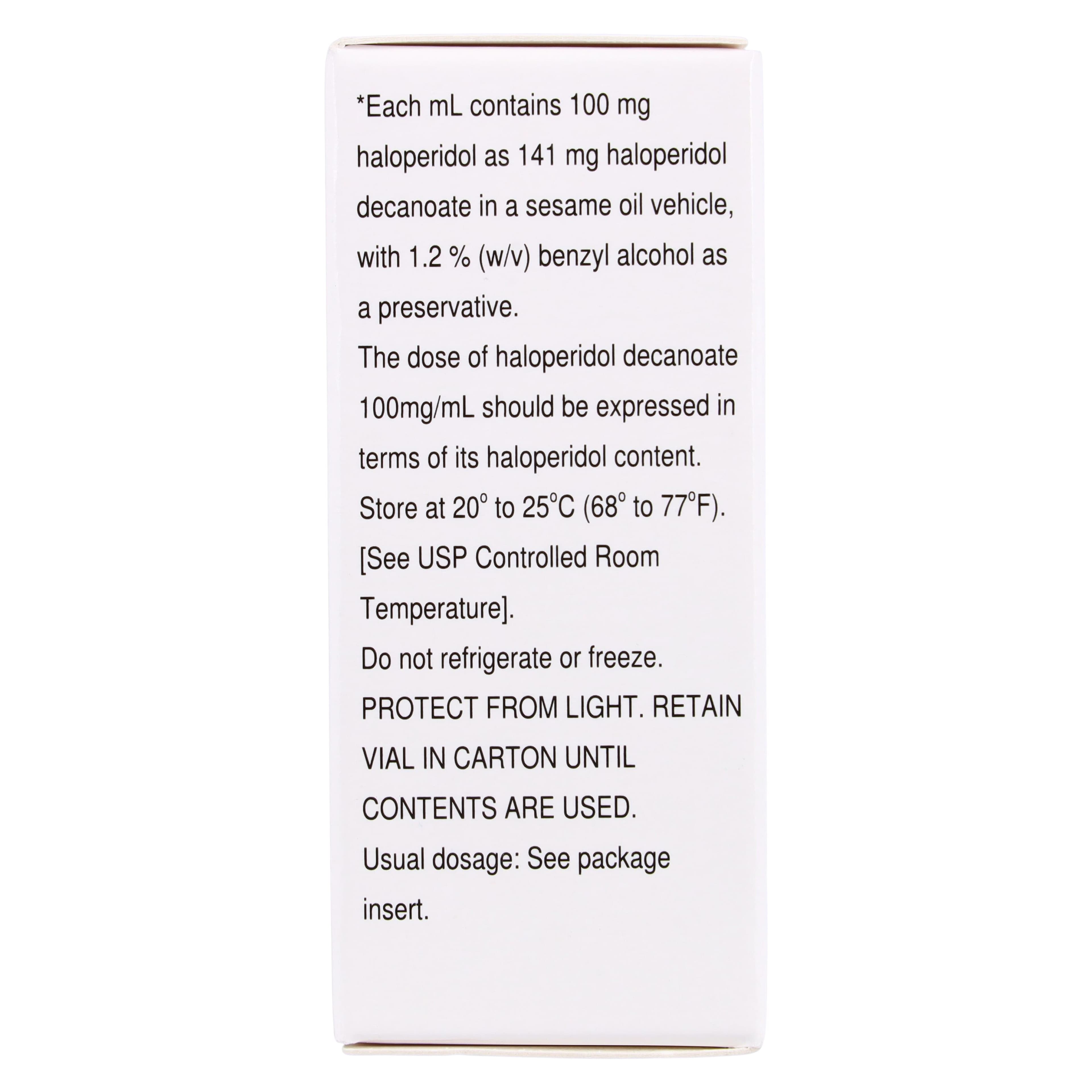 Haloperidol Decanoate Injection, 100 mg/mL, Single-Dose Vial, 1 mL thumbnail 4