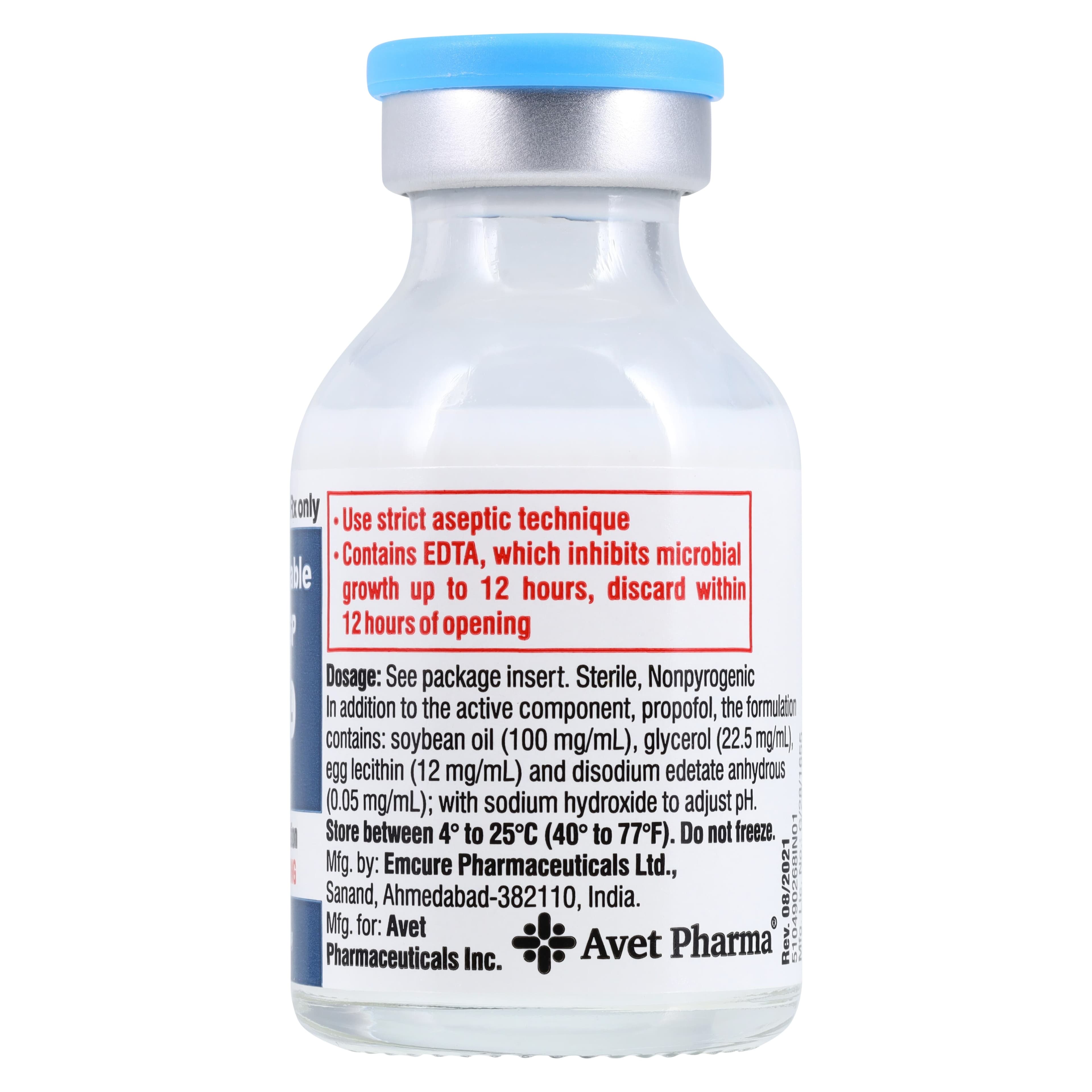 Propofol Injectable Emulsion, USP 200 mg/20 ml (10 mg/ml), Single Dose Vial, 10/Package, 01KEZKNNHZC2R2MATJNJMNEFDP thumbnail 4