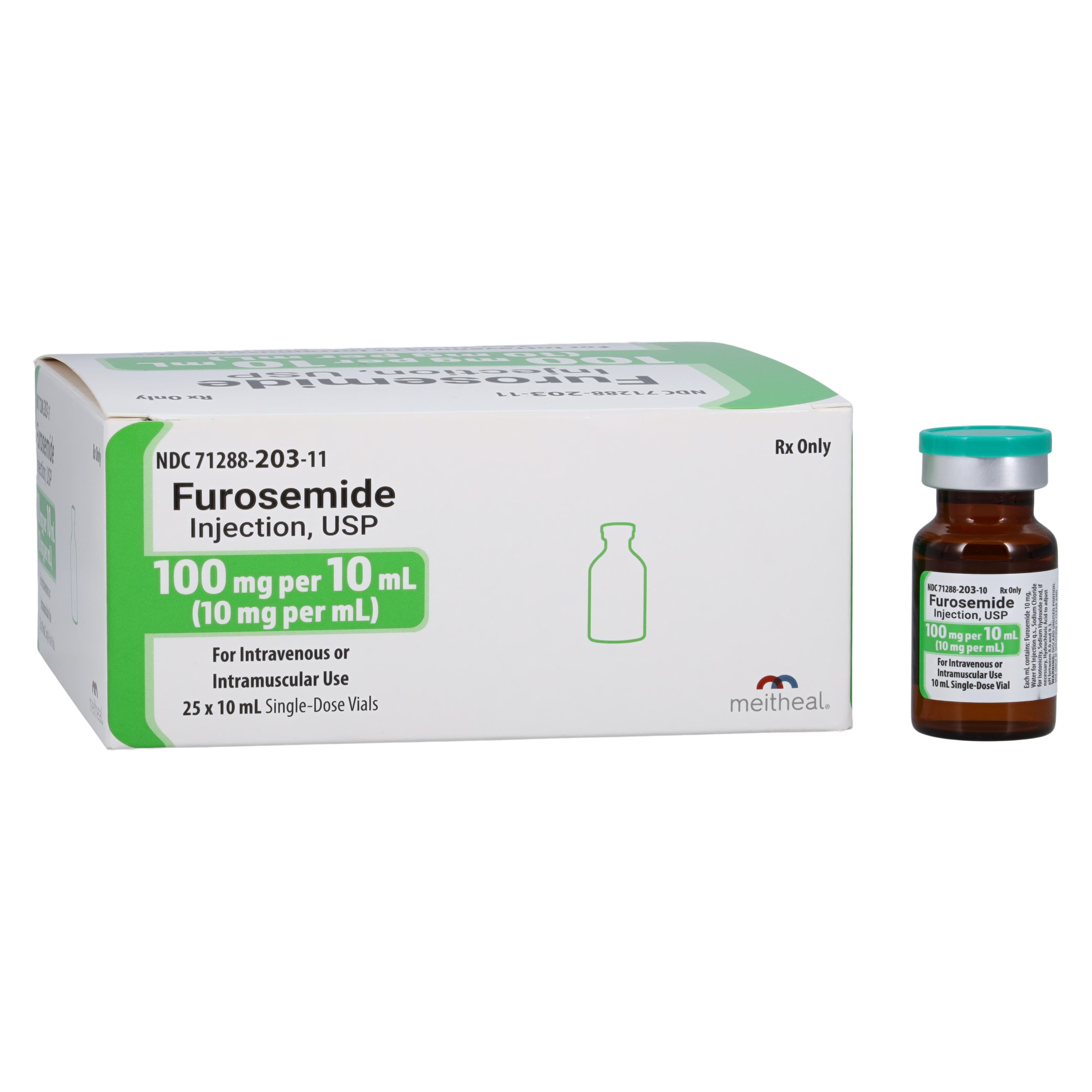 Furosemide Injection SDV 10mg/mL, 10mL Single Dose Vial, 25/Package - Furosemide Inj SDV 10mL - Image 1