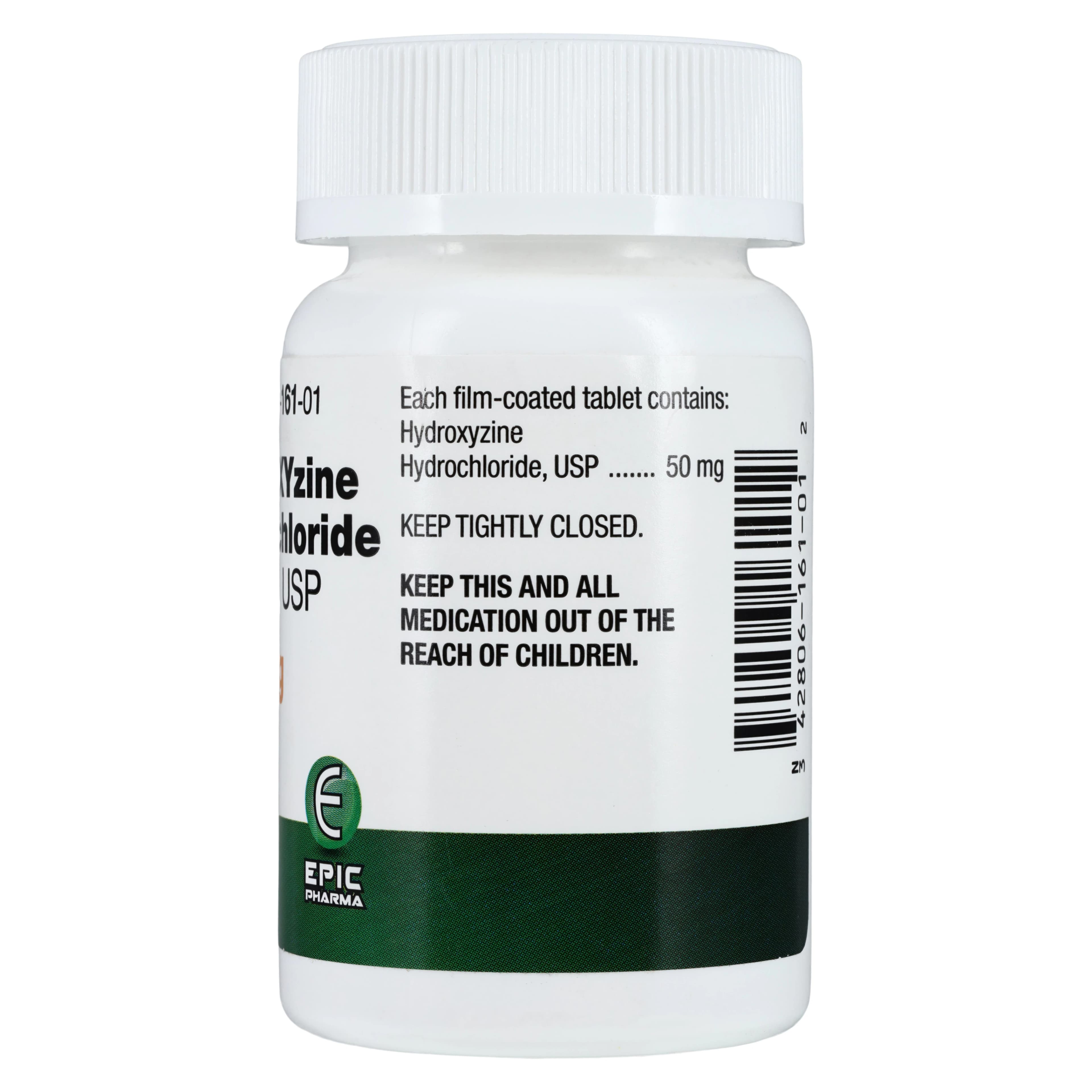 Hydroxyzine HCl Tablets, 50mg, 100/Bottle, Epic Pharma thumbnail 3